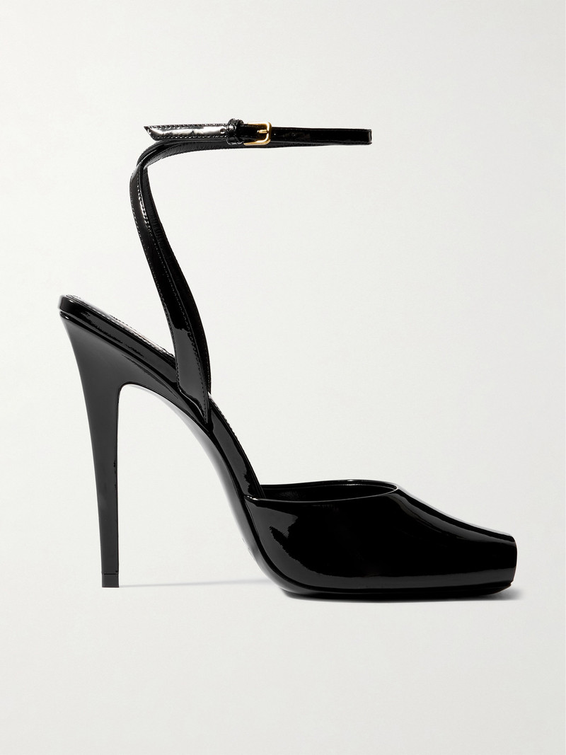 La Scandale Patent-leather Mules - 1