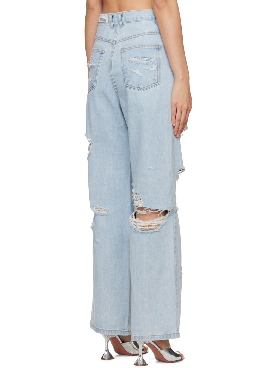 Blue Distressed Jeans - 3