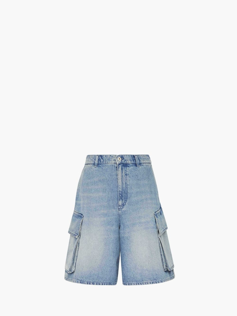 CARGO DENIM SHORTS - 1
