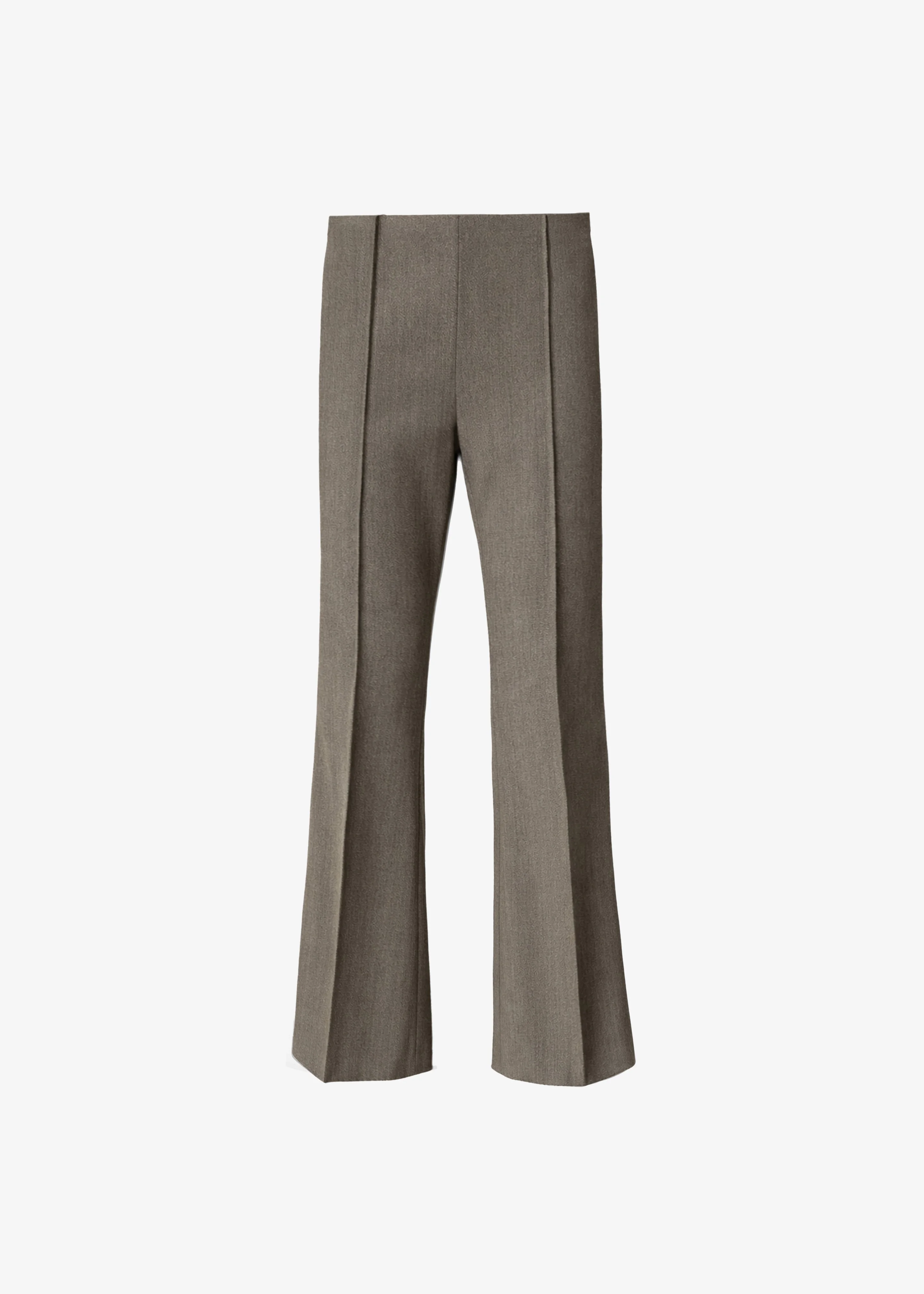 Dessa Wool Flared Pants - Beige Melange - 1
