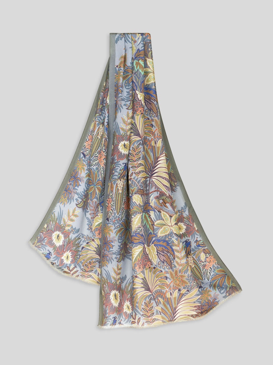 FLORAL FOLIAGE SCARF - 1