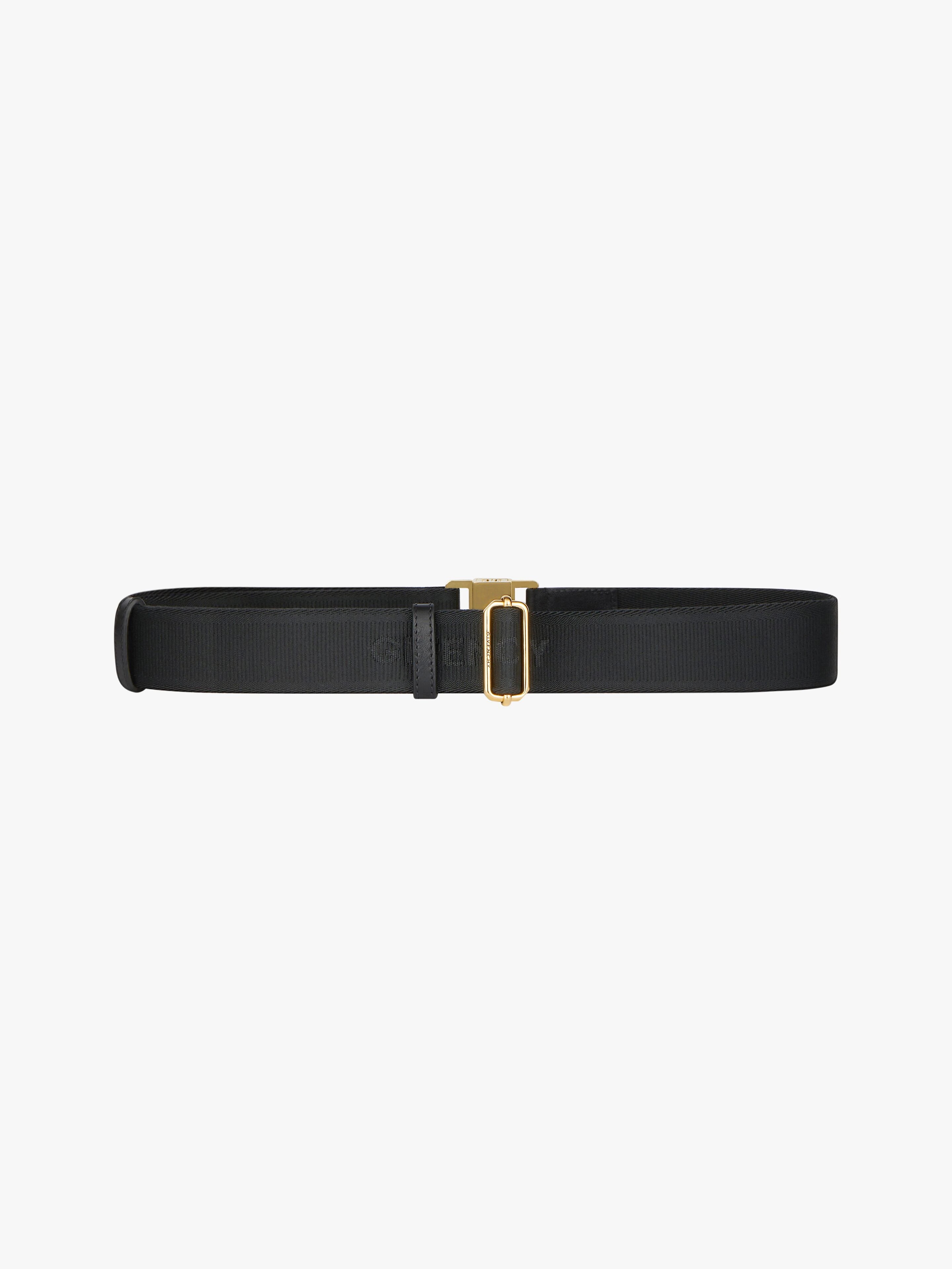 BELT IN CANVAS AND LEATHER WITH 4G CLASP - 3