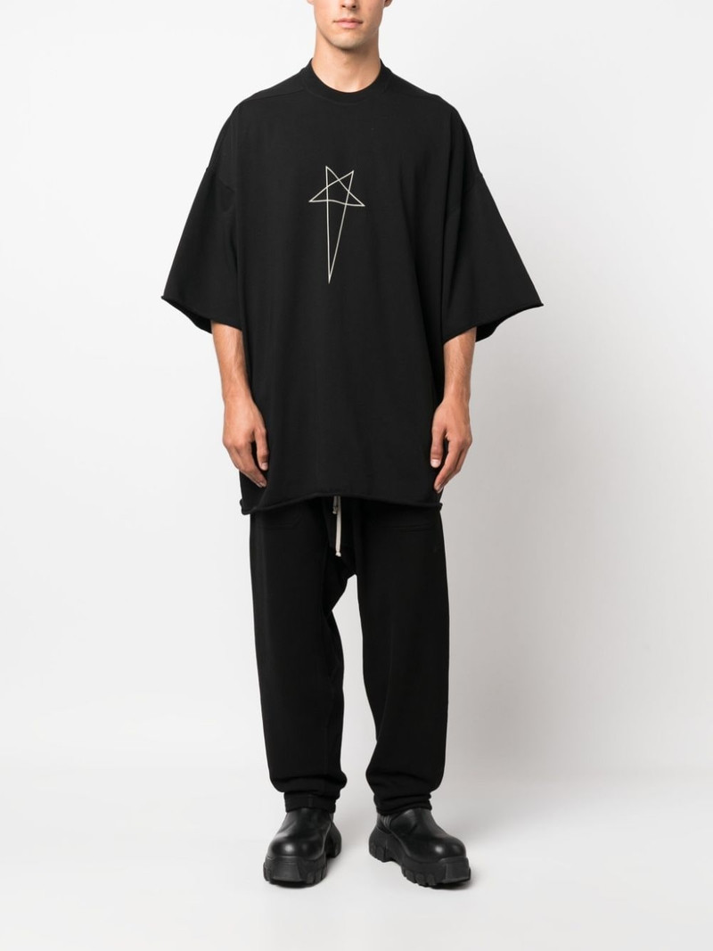 Rick Owens DRKSHDW organic-cotton drawstring-waist trousers outlook