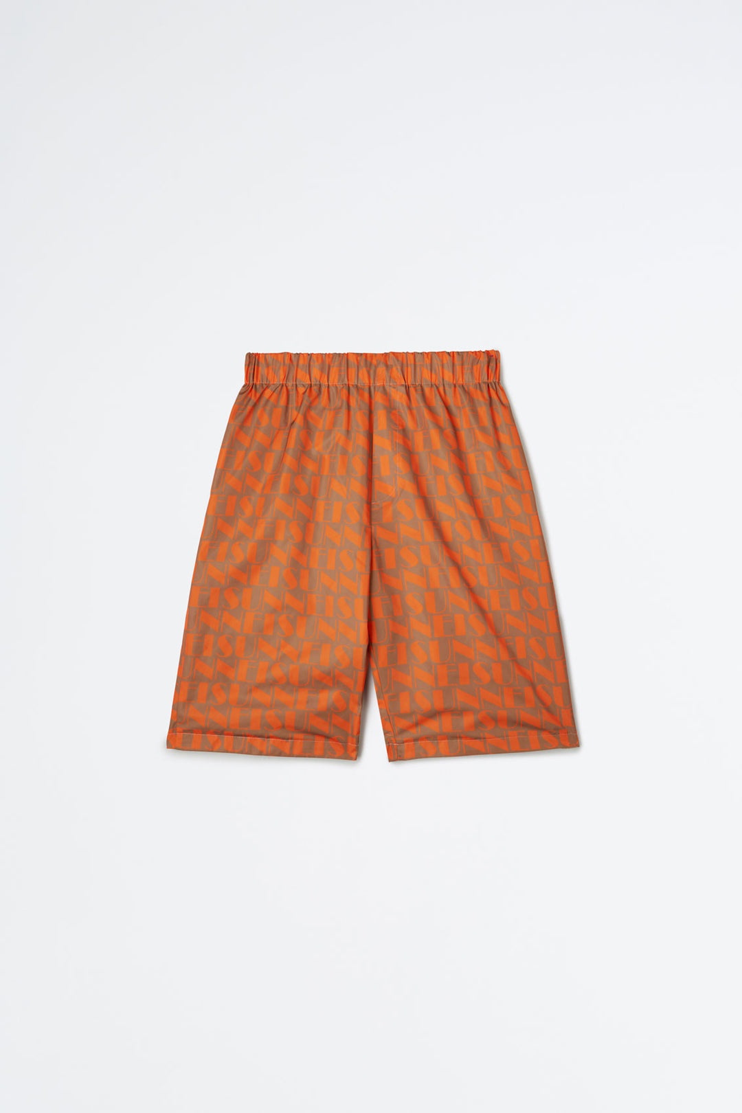 REVERSIBLE ORANGE & BEIGE LOGO BERMUDA PANTS - 1