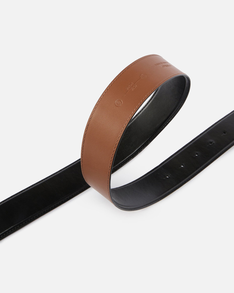 LEATHER BELT WITH LOVE BIRDS BUCKLE, 4 CM 4