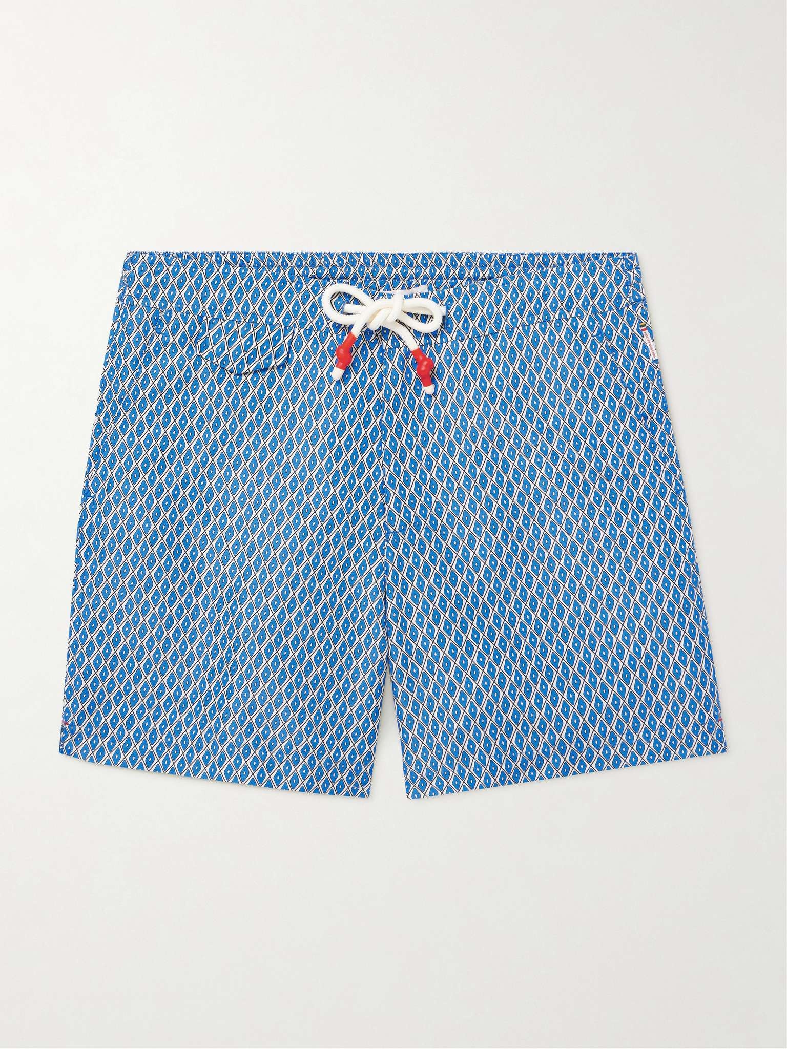 Standard Terrazzo Slim-Fit Mid-Length Printed Recycled Swim Shorts - 1