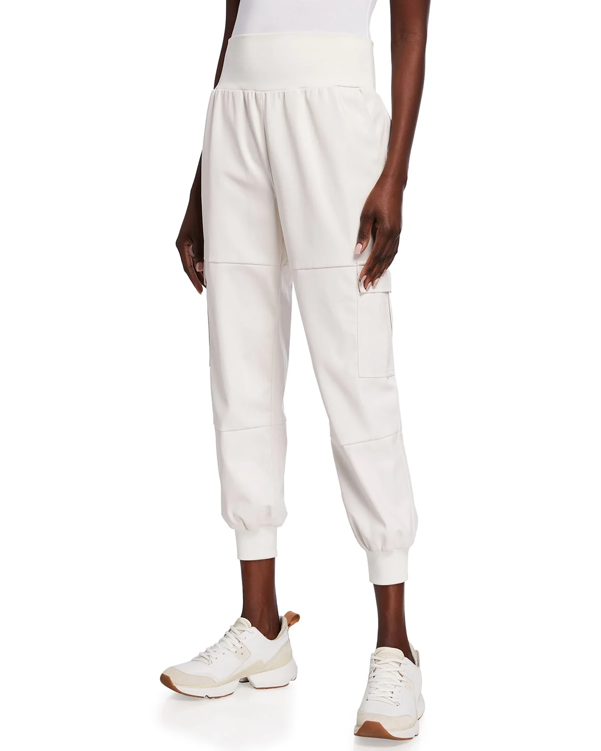 Giles High-Waist Faux Leather Jogger Pant - 1