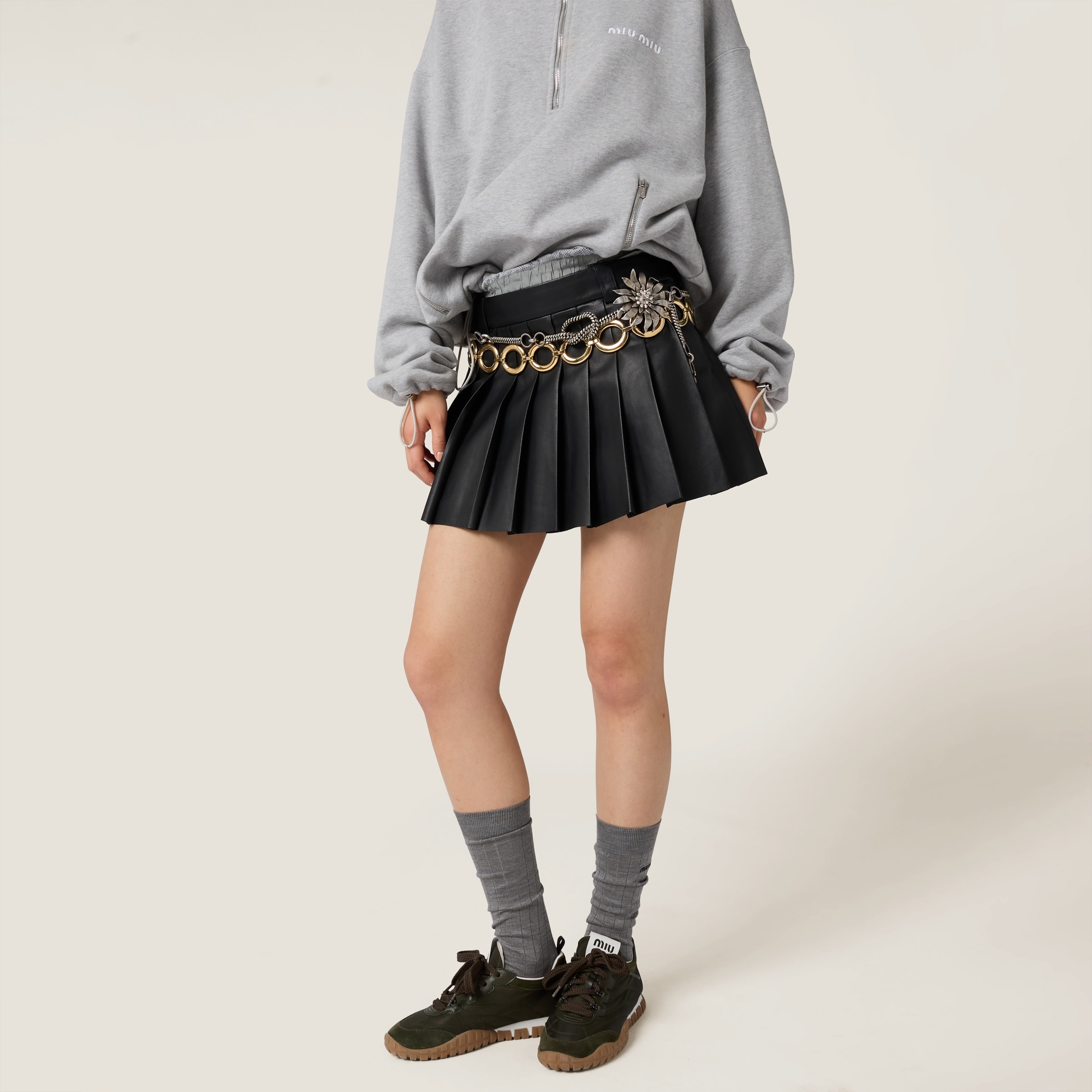 Nappa leather skirt - 4