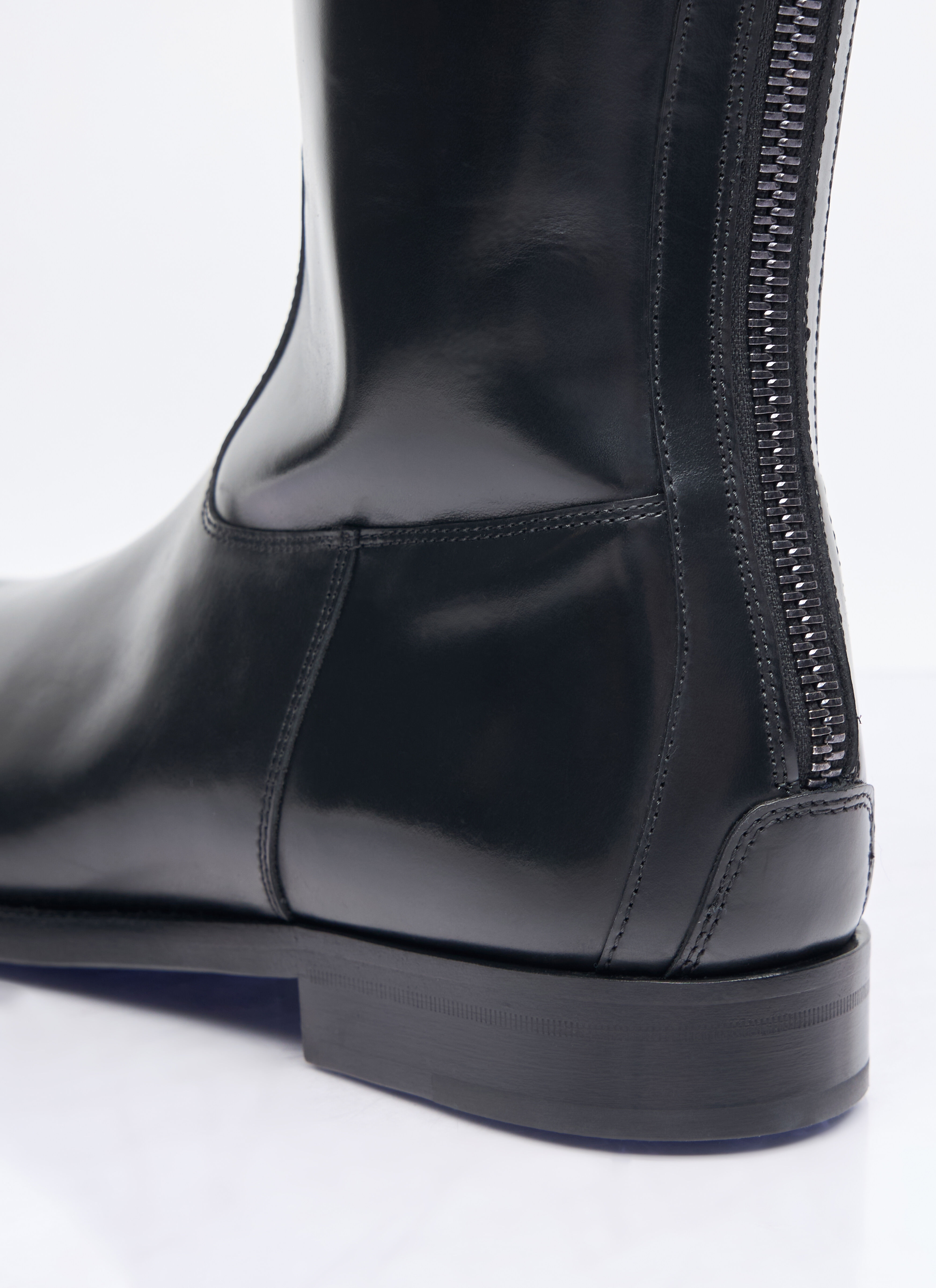 Knee-High Leather Boots - 6