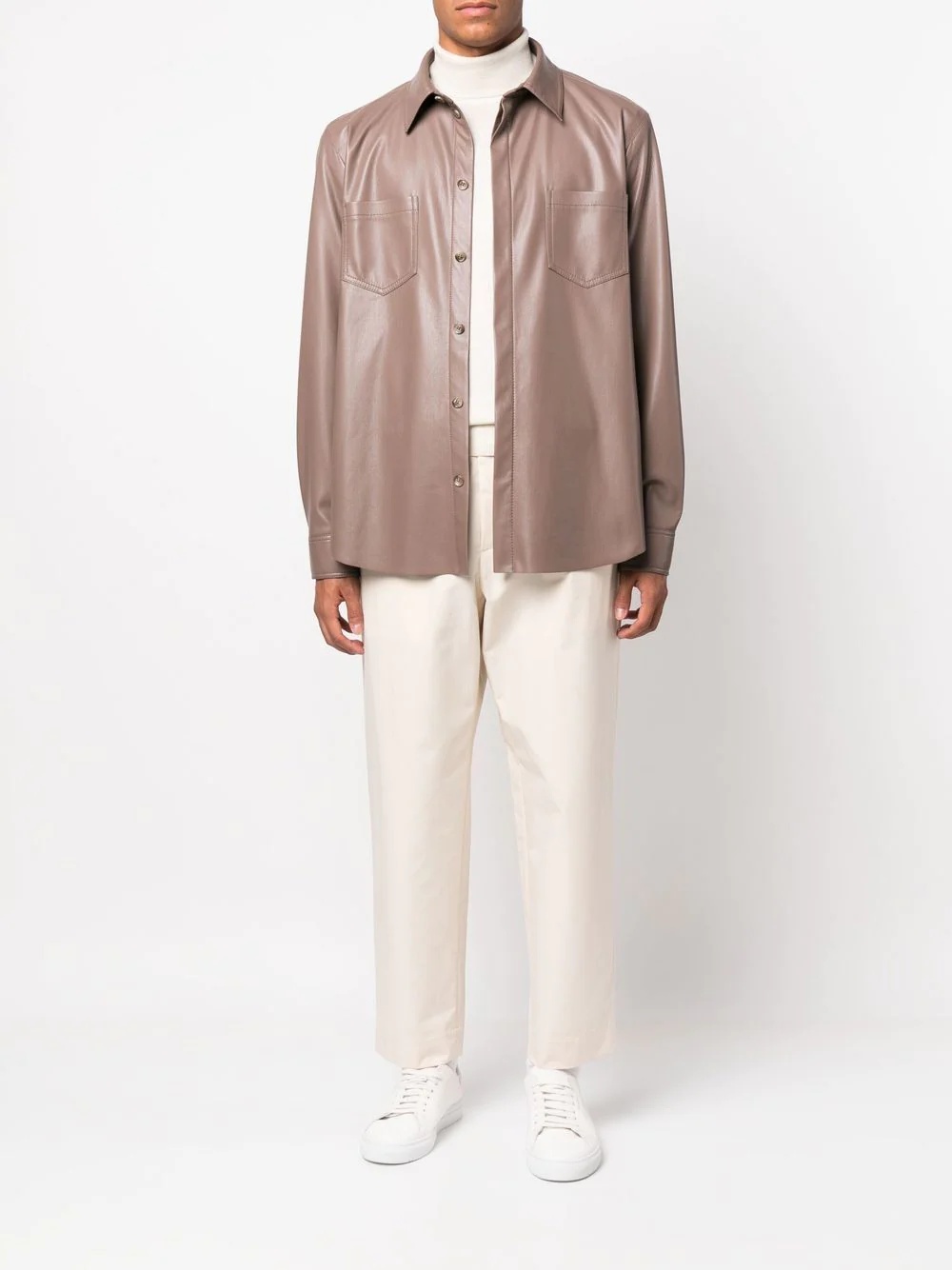 cropped straight-leg trousers - 2
