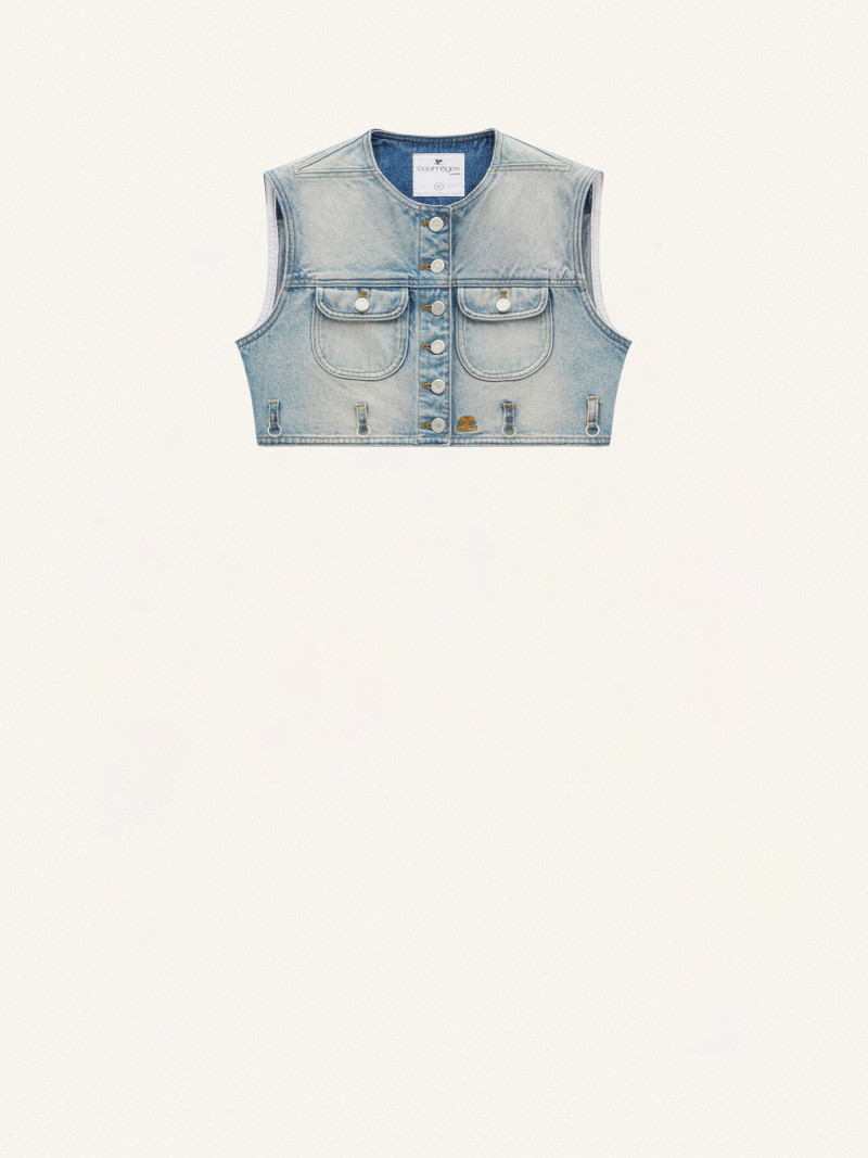 MULTIFLEX DENIM CROPPED VEST - 1