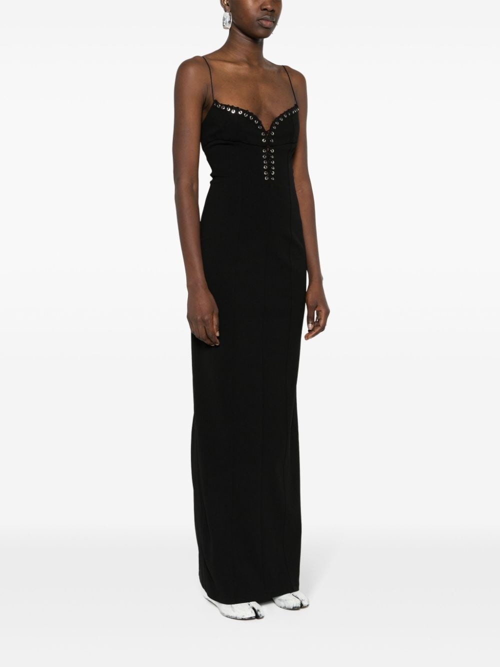 Cleavage crepe maxi dress - 3