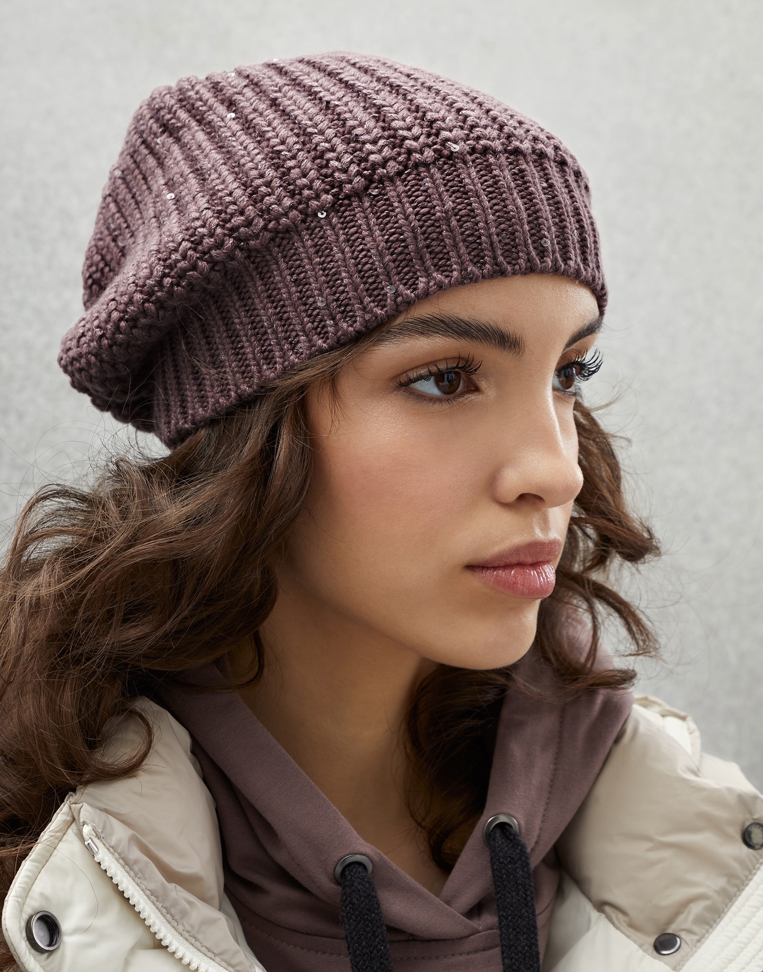 Cashmere and silk Diamond yarn beanie - 3