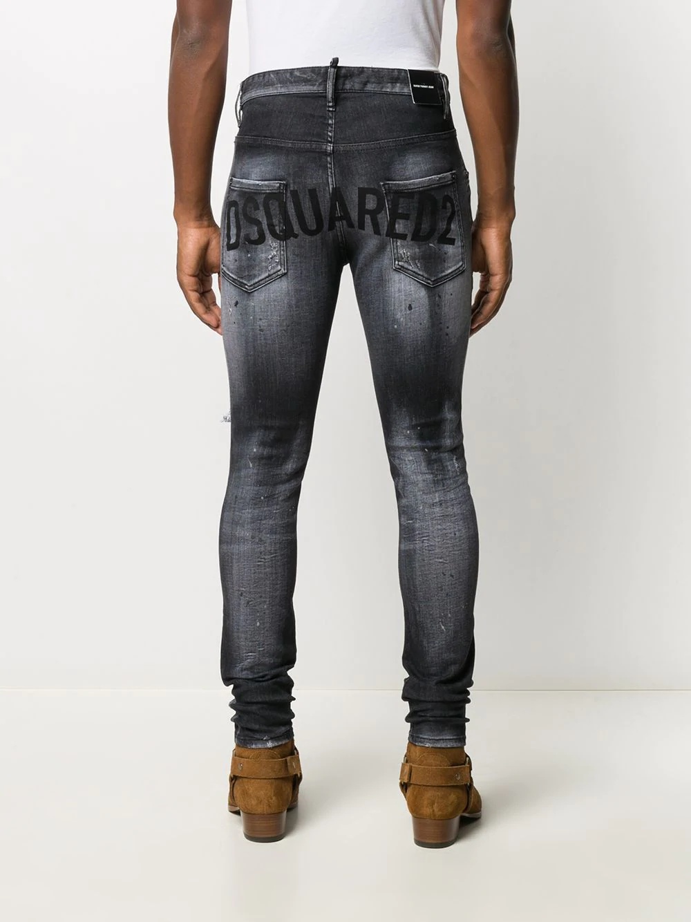 distressed-effect skinny-fit jeans - 4