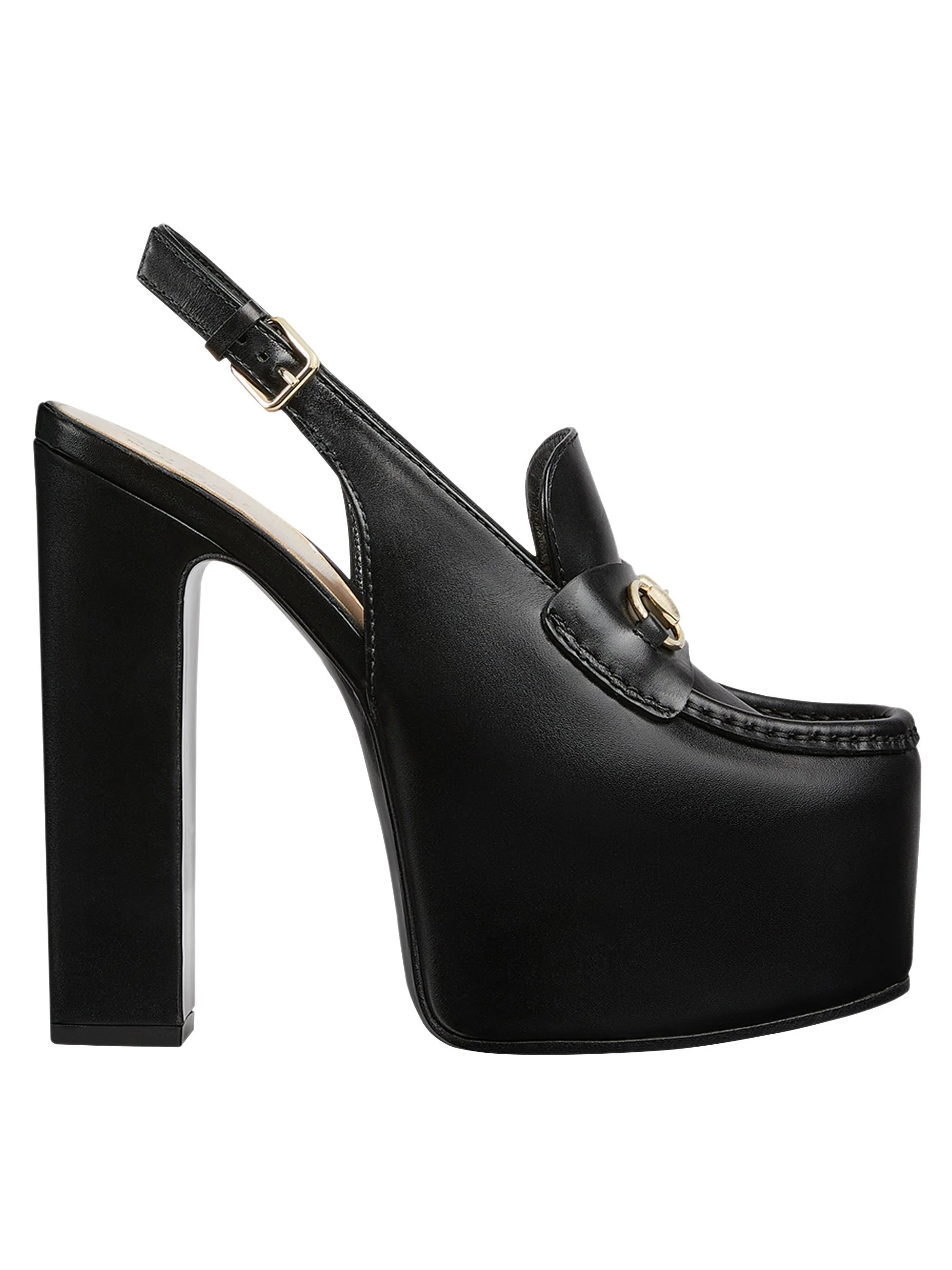 여자의 말 비트 플랫폼 loafer slingback - 1