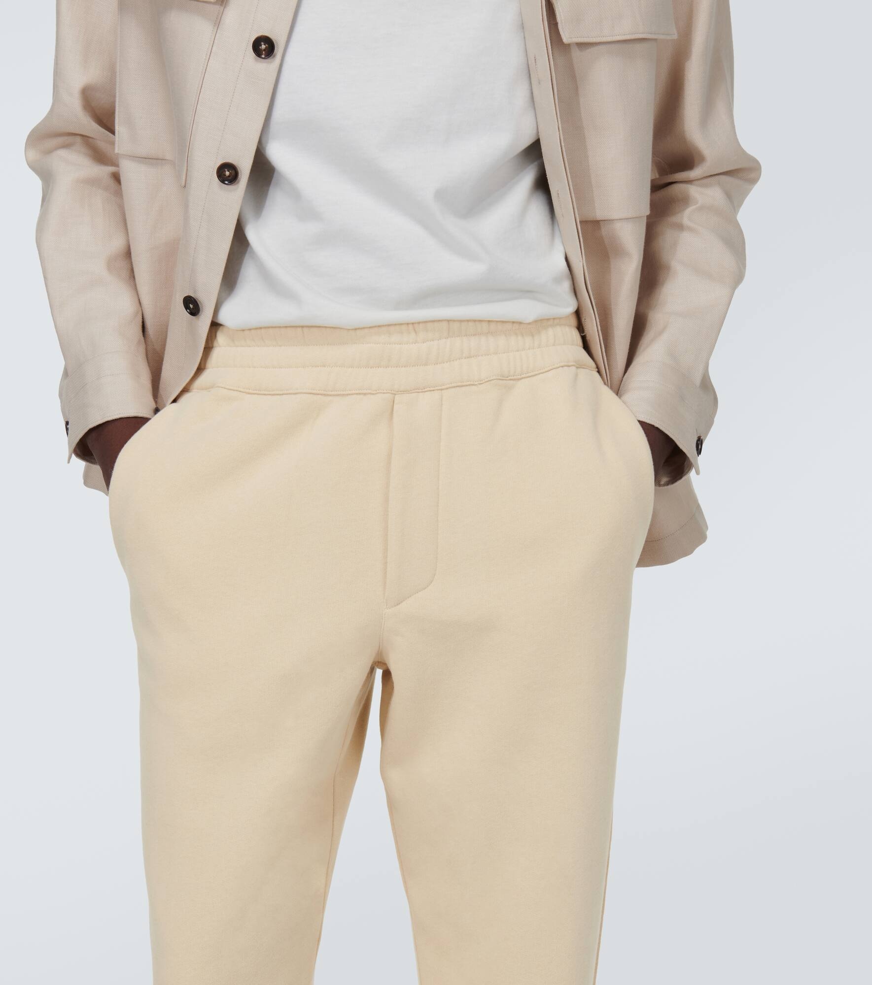 Cotton and cashmere sweatpants - 5