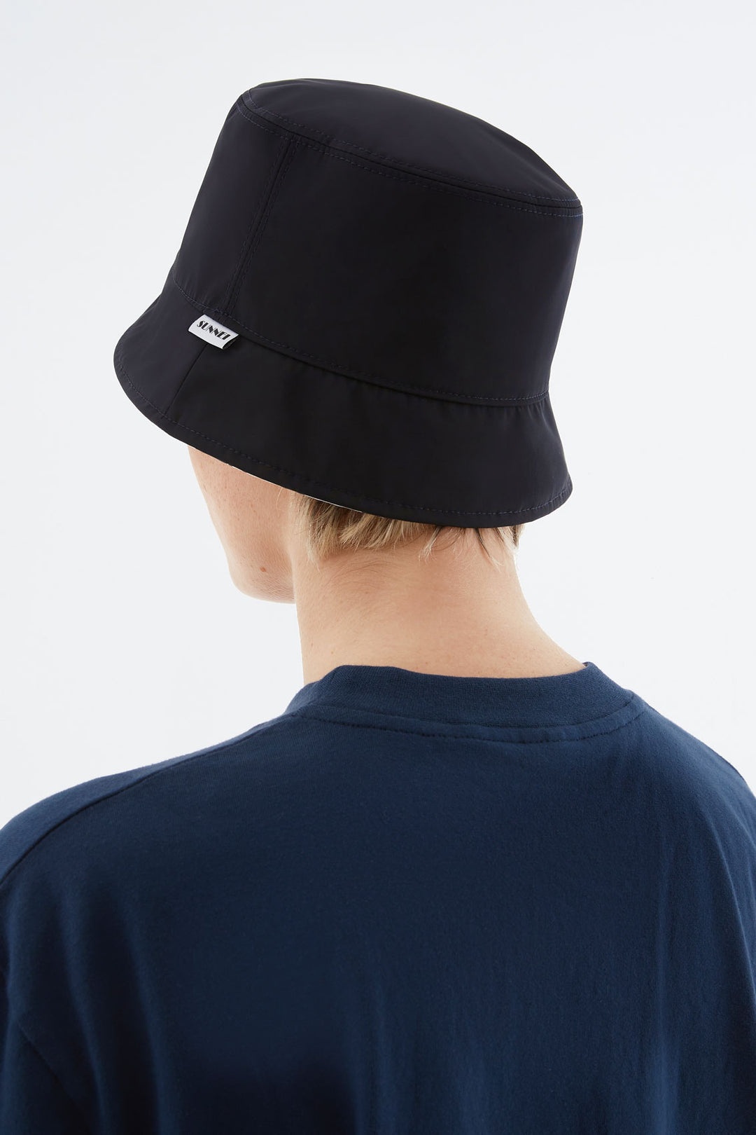 REVERSIBLE NAVY & WHITE LOGO BUCKET HAT - 6