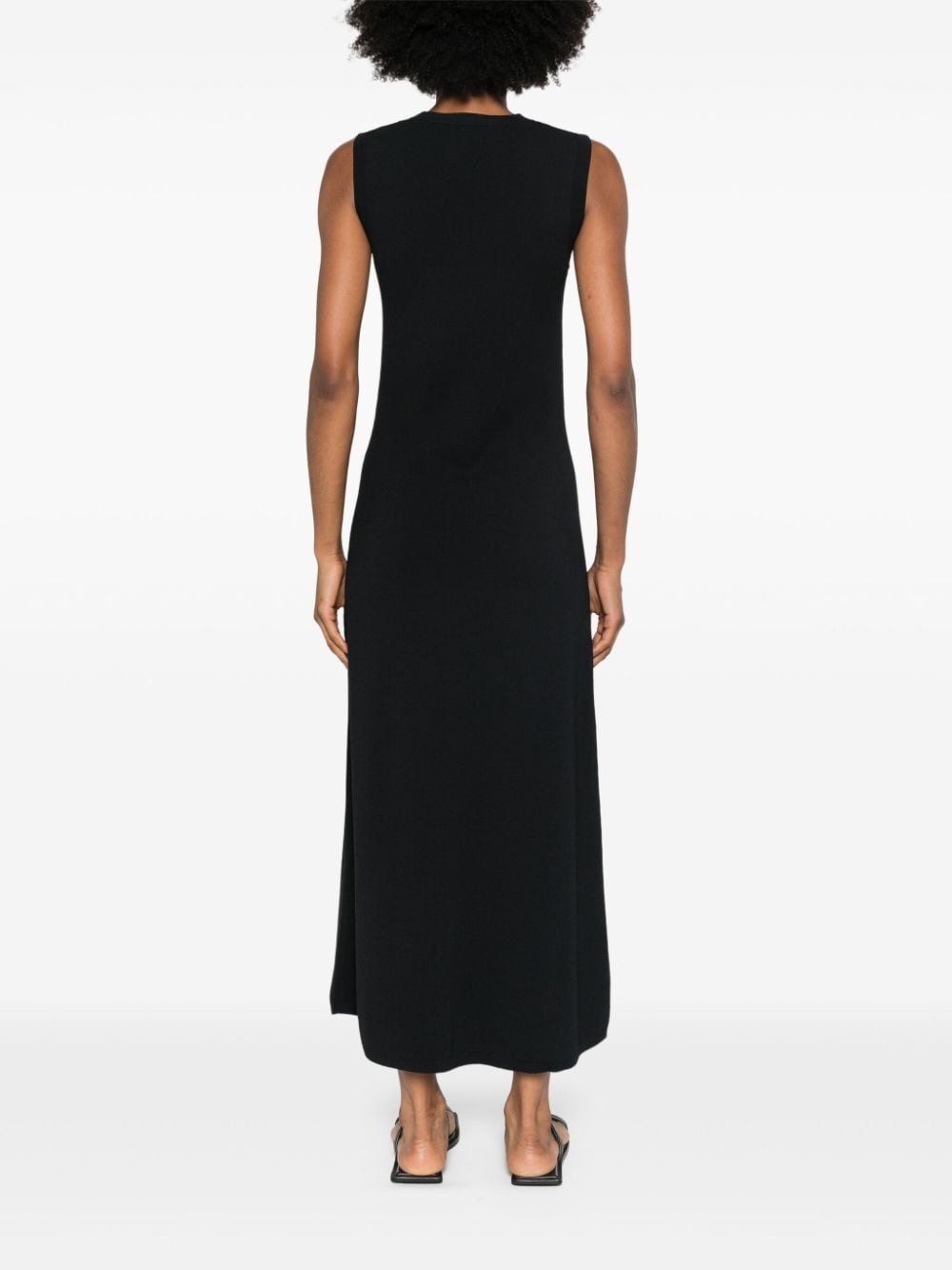 scoop-neck knitted midi dress - 4