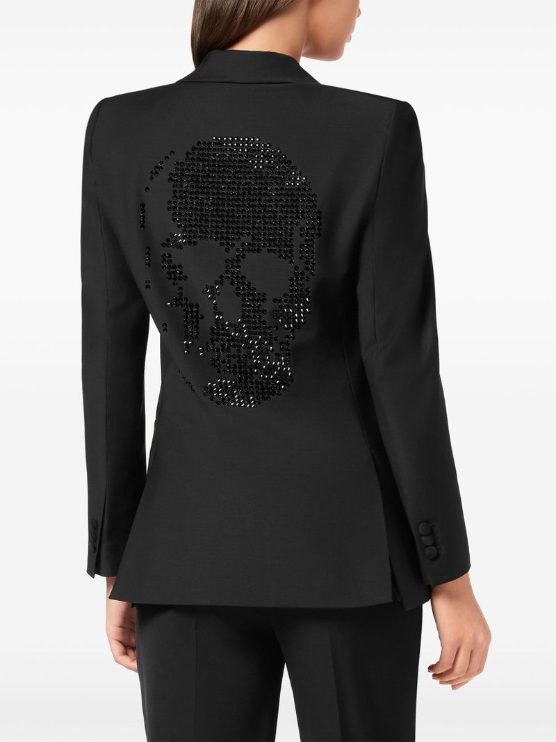 Skull-strass wool blazer 4