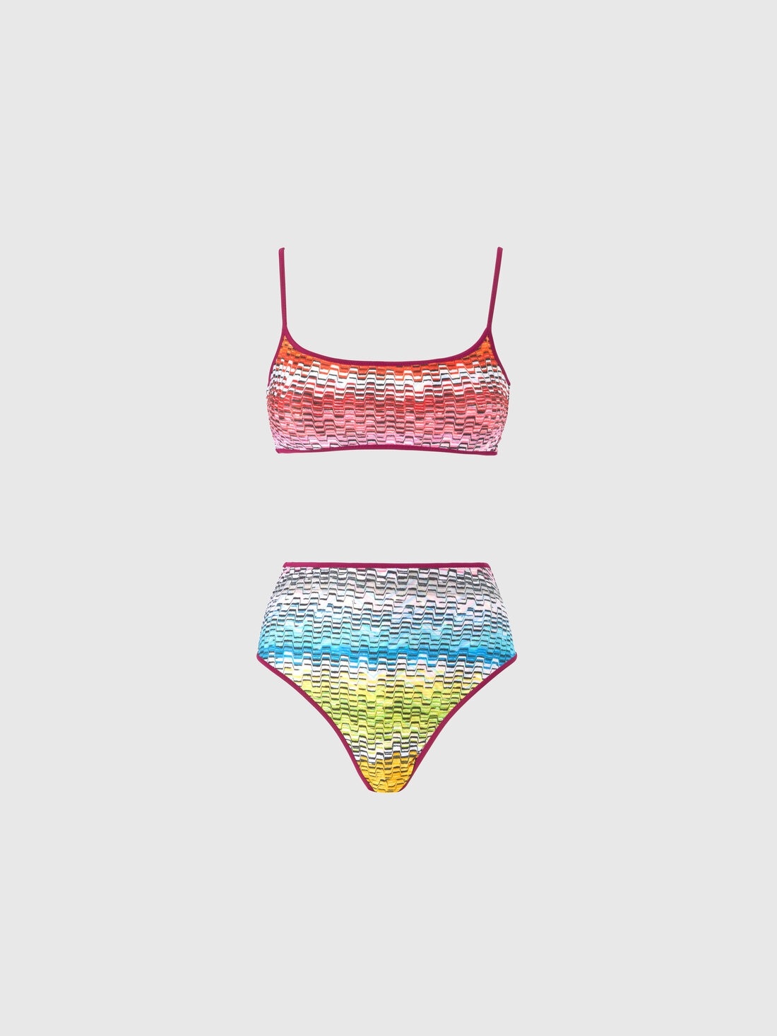 Reversible bikini with print and high bottom - 6