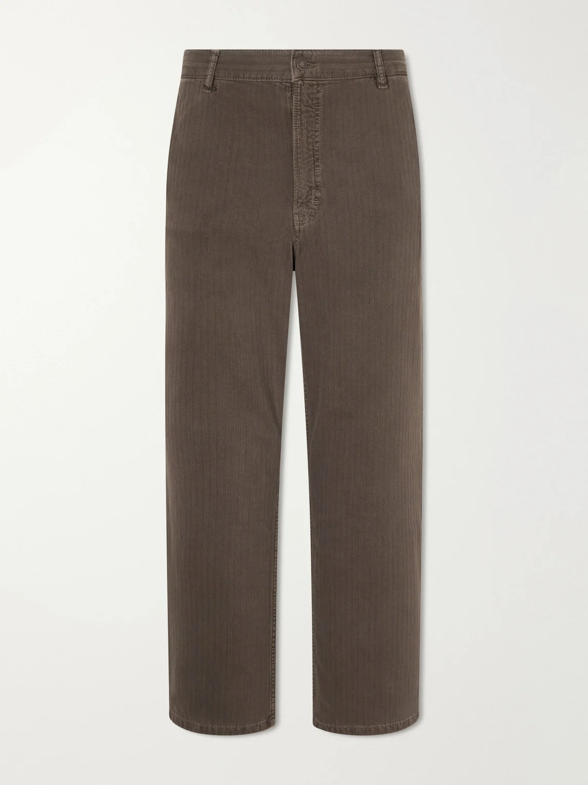 Genua Wide-Leg Herringbone Cotton-Blend Trousers - 1