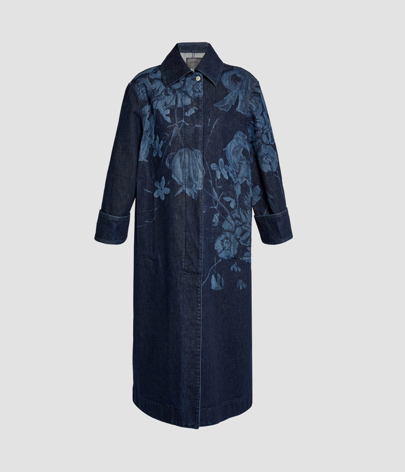 FLORAL PRINT DENIM COAT 1