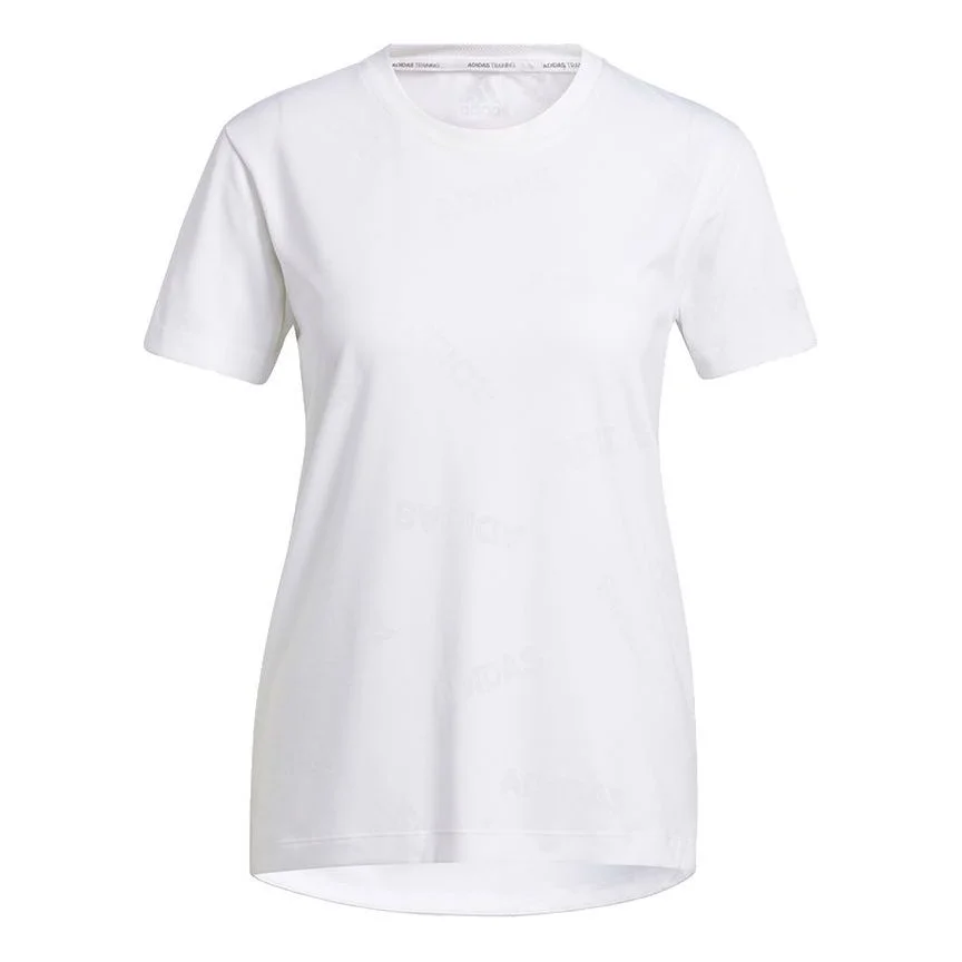 (WMNS) adidas Aeroknit Tee Training Sports Quick Dry Short Sleeve White T-Shirt GQ9430 - 1