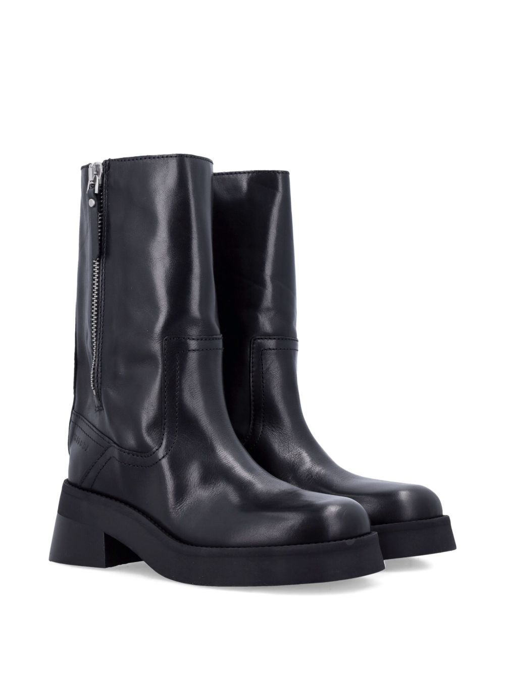 Gunda zip-detail leather ankle boots - 2