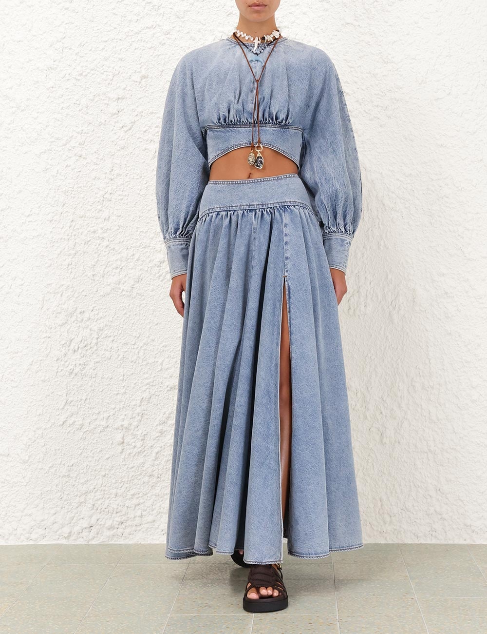 DENIM CIRCLE SKIRT - 7