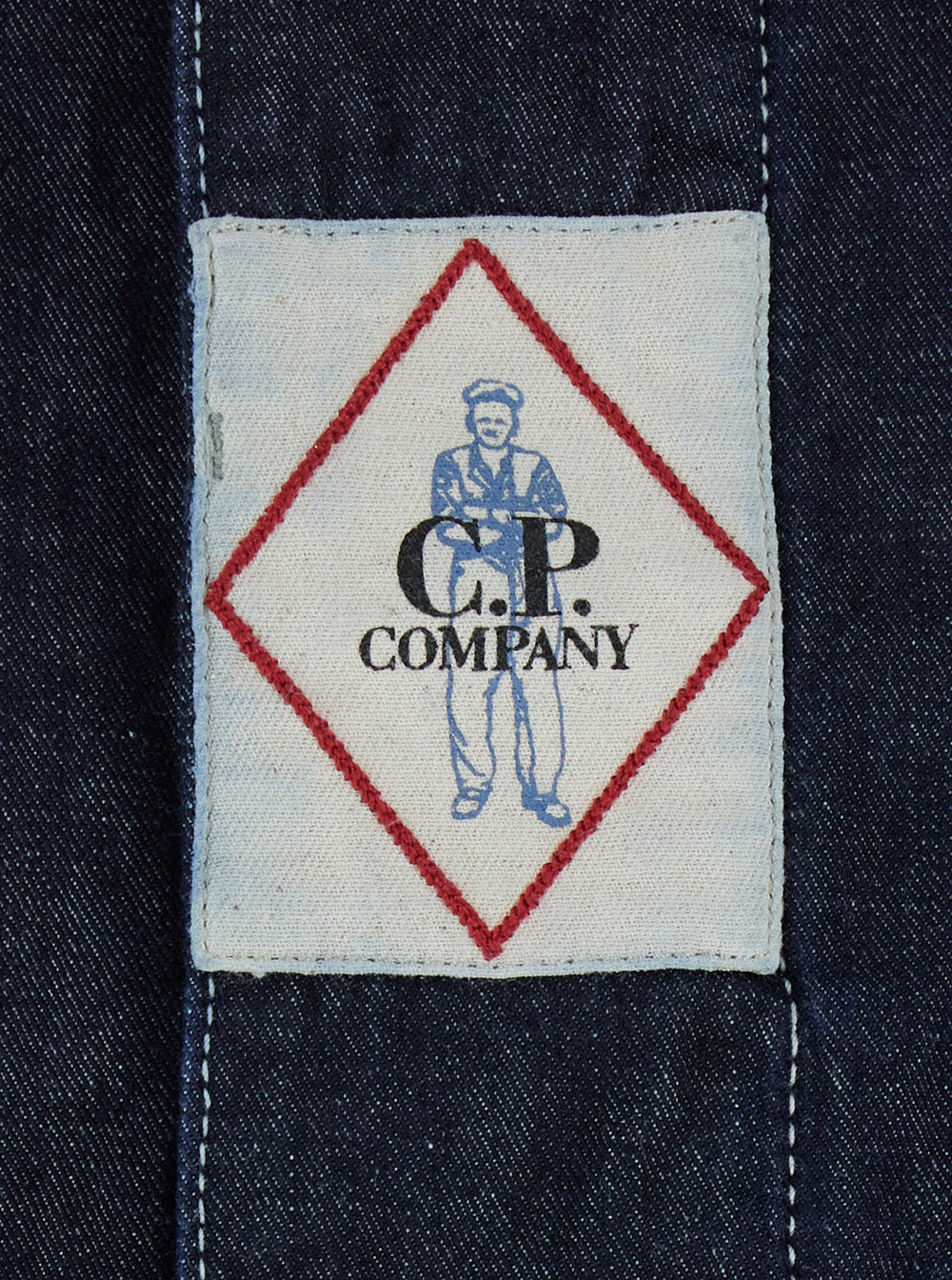C.P. Company Men Blue Jacket With Classic Collar And Logo Patch On The Front In Denim Man - 3
