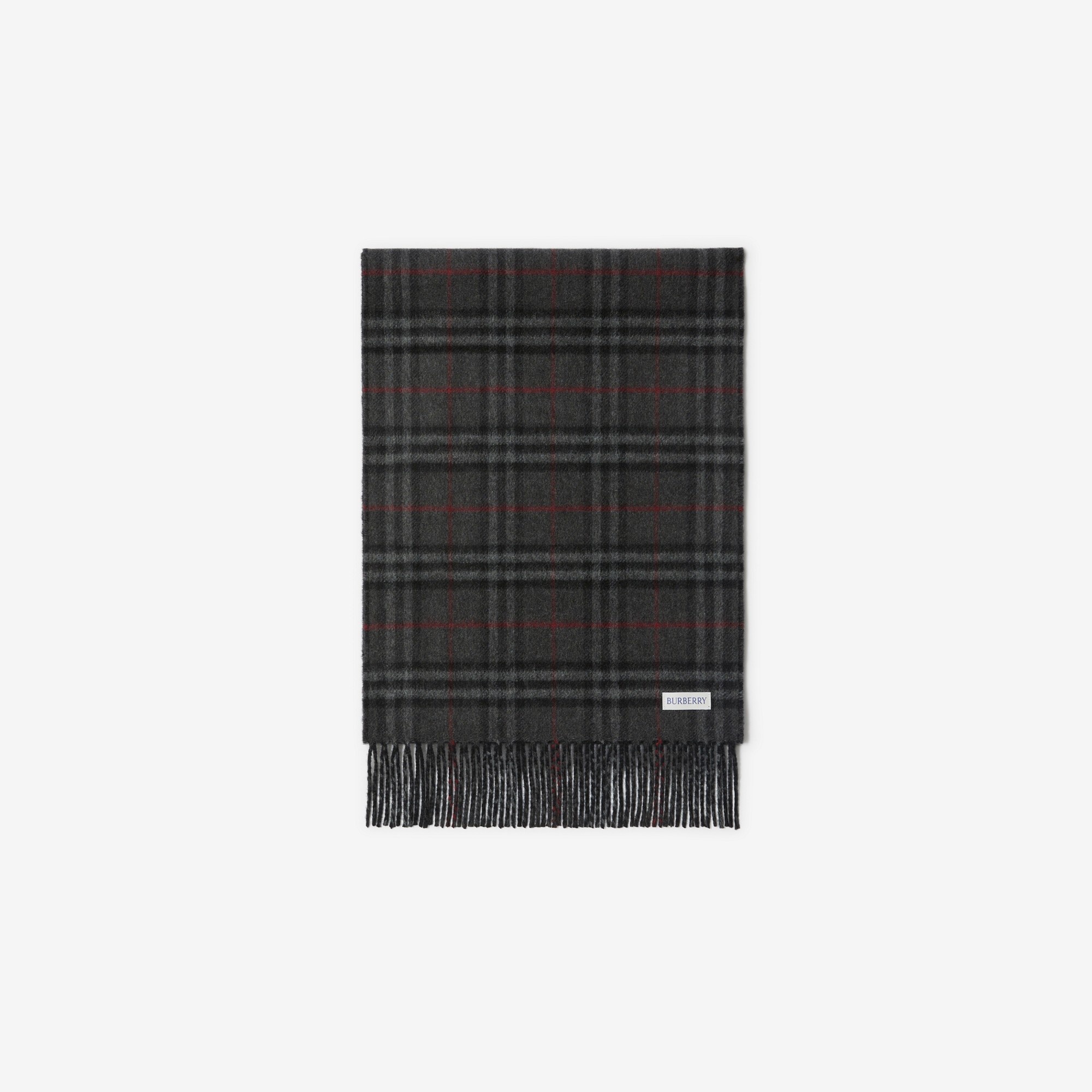 Check Cashmere Reversible Scarf - 3