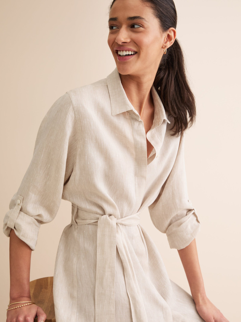 Sicily Linen Dress Sand 4