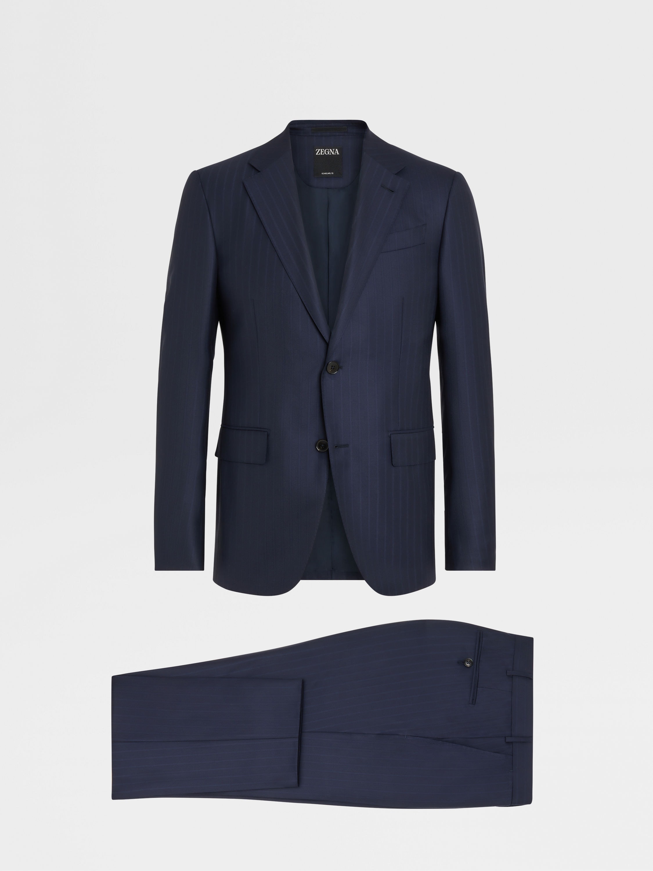 Zegna notched-lapels single-breasted suit - Blue