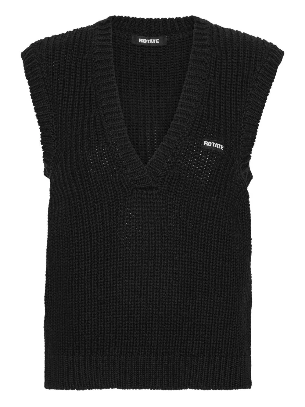 V-neck knitted vest - 1