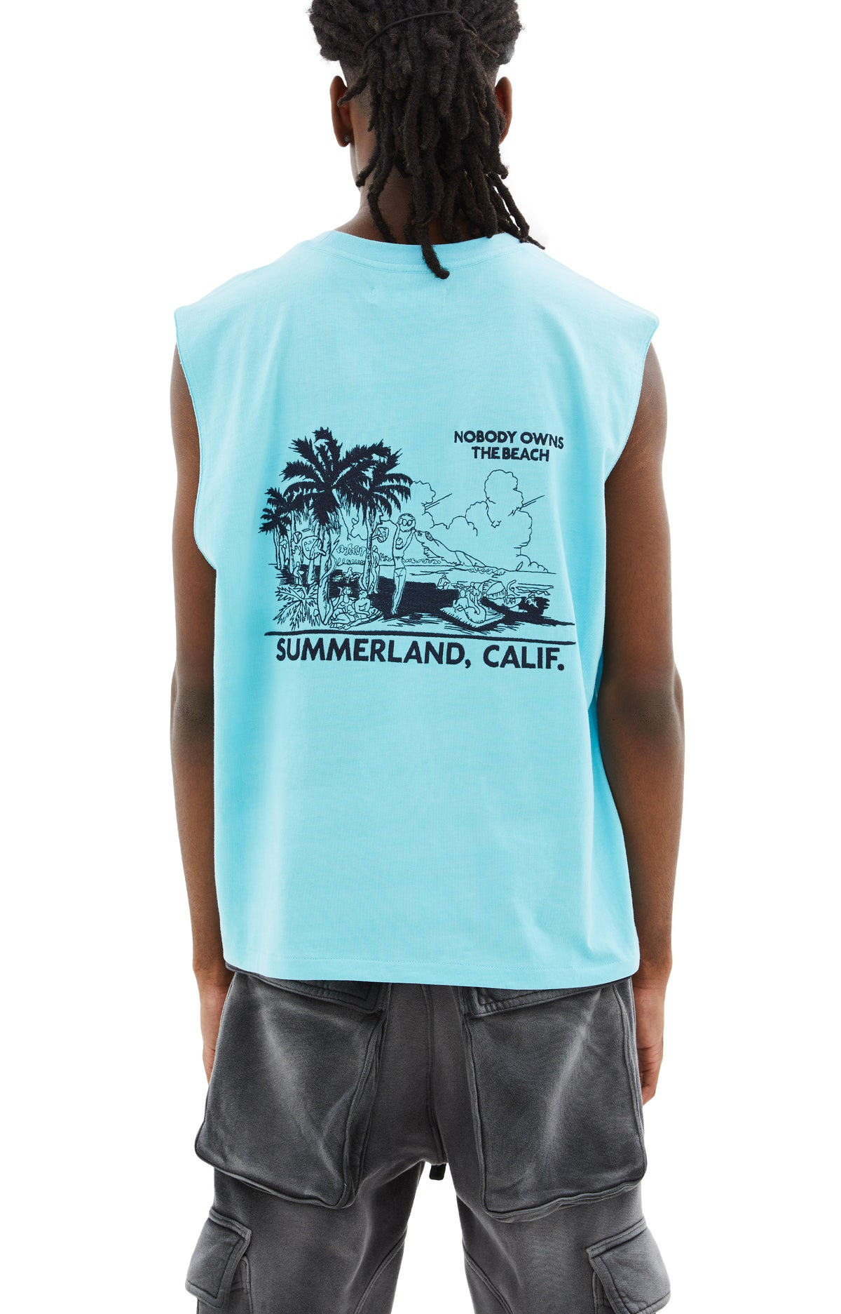 LANDSCAPE MUSCLE T-SHIRT (BLUE) - 4
