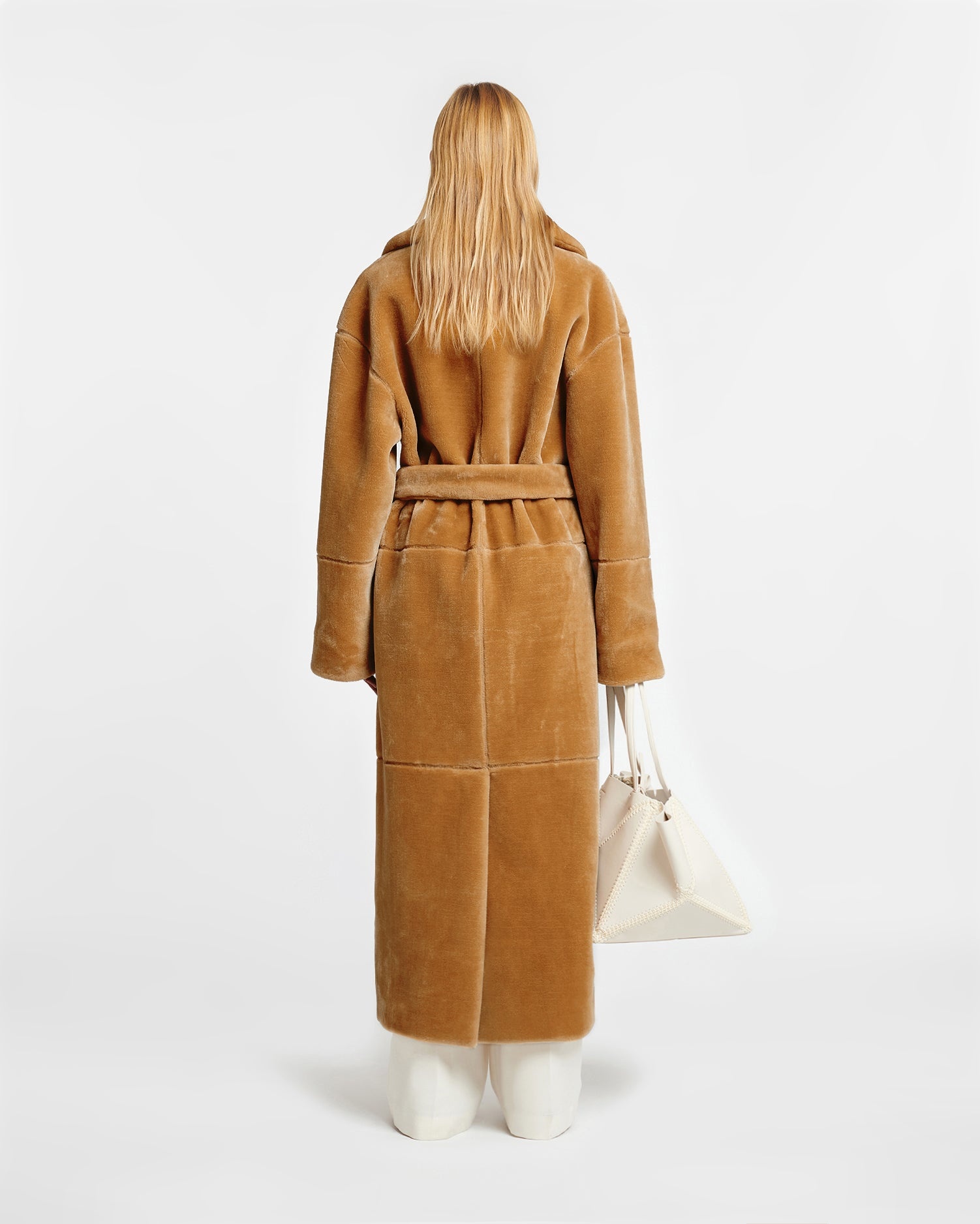 Faux Fur Trench Coat - 3