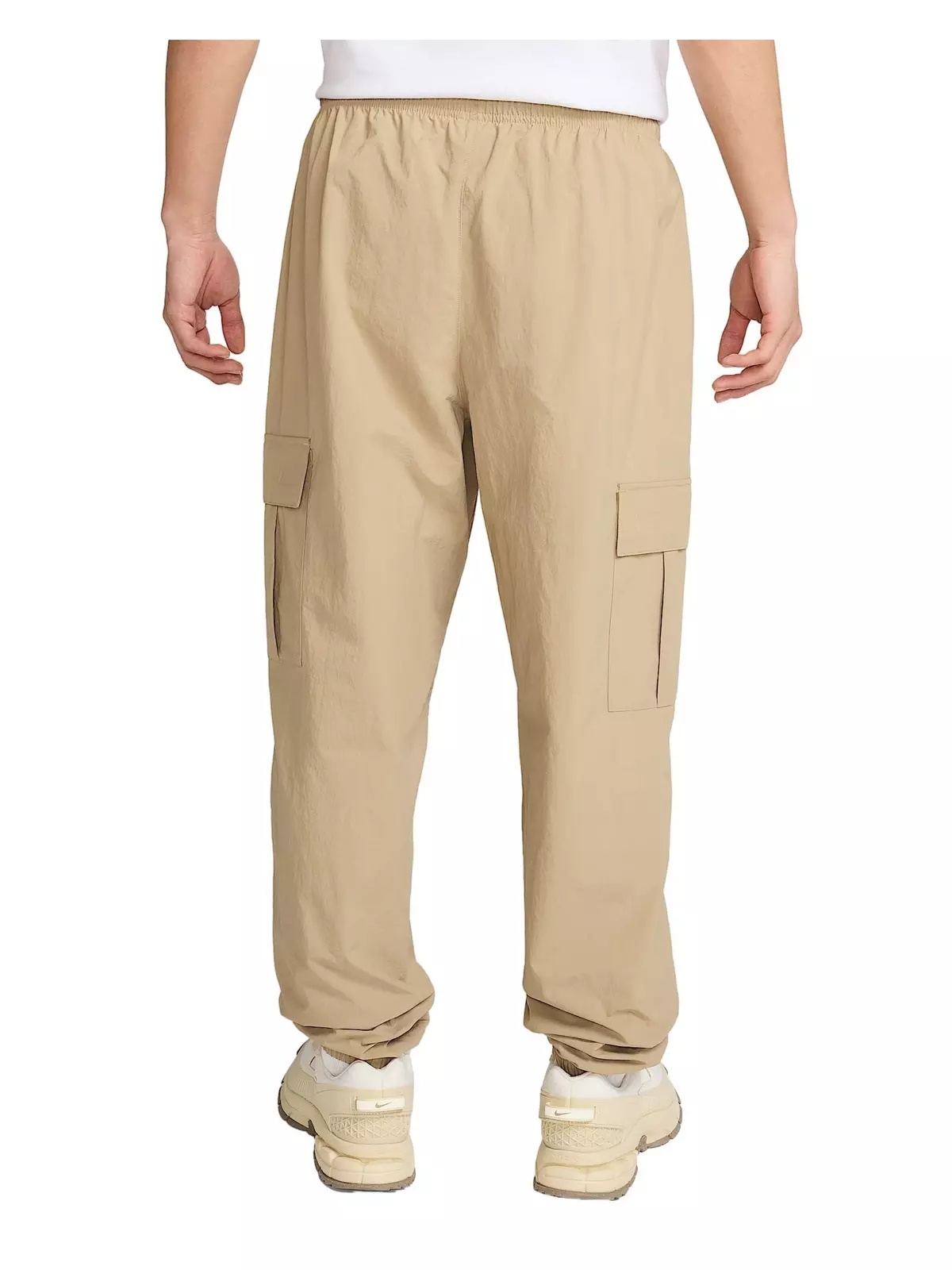 Men's Club Woven Cargo Parachute Pants -Beige - 2