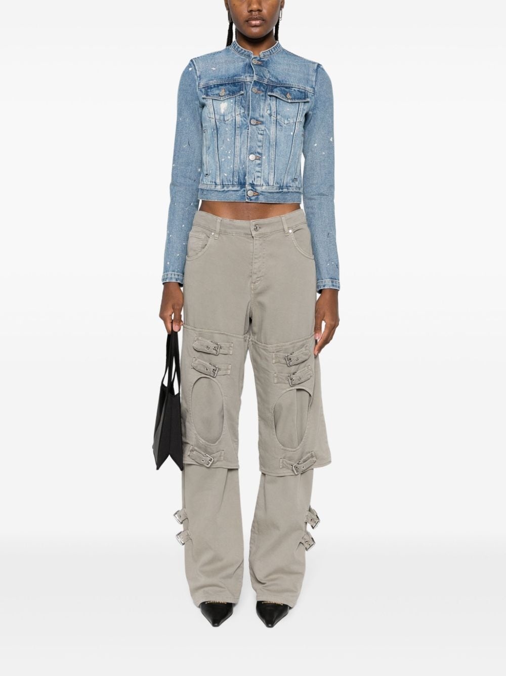 distressed denim jacket - 2