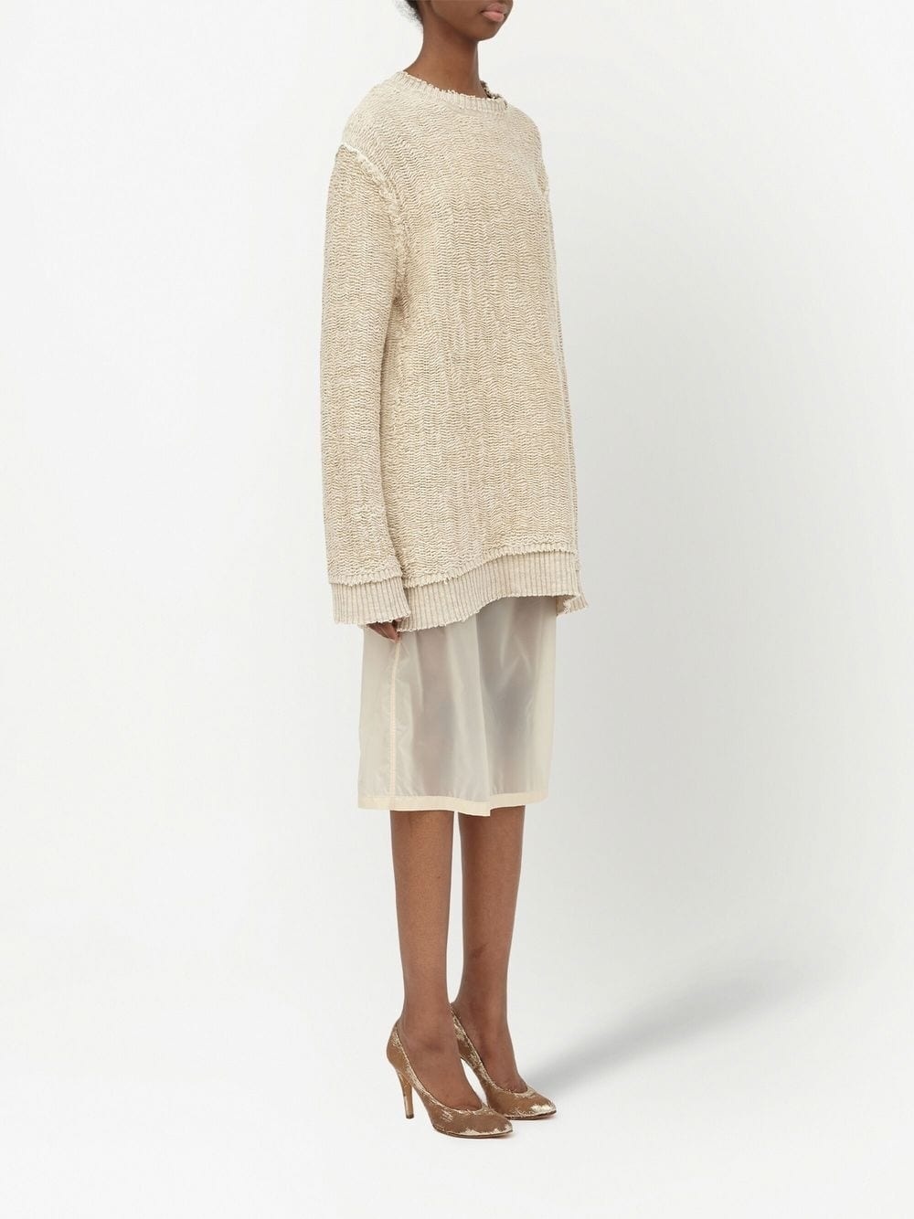 crew-neck knitted jumper - 3
