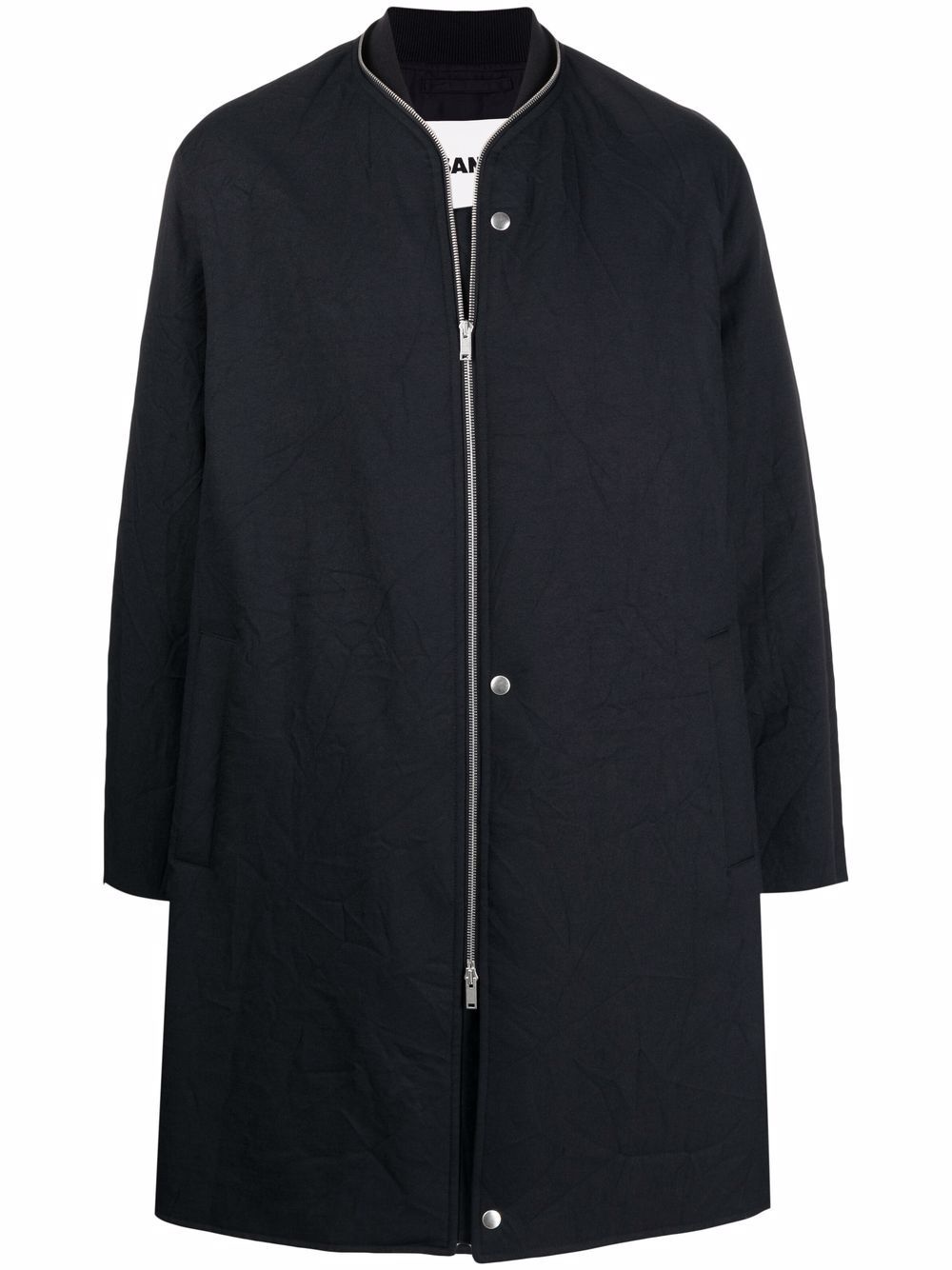 zip-up cotton coat - 1