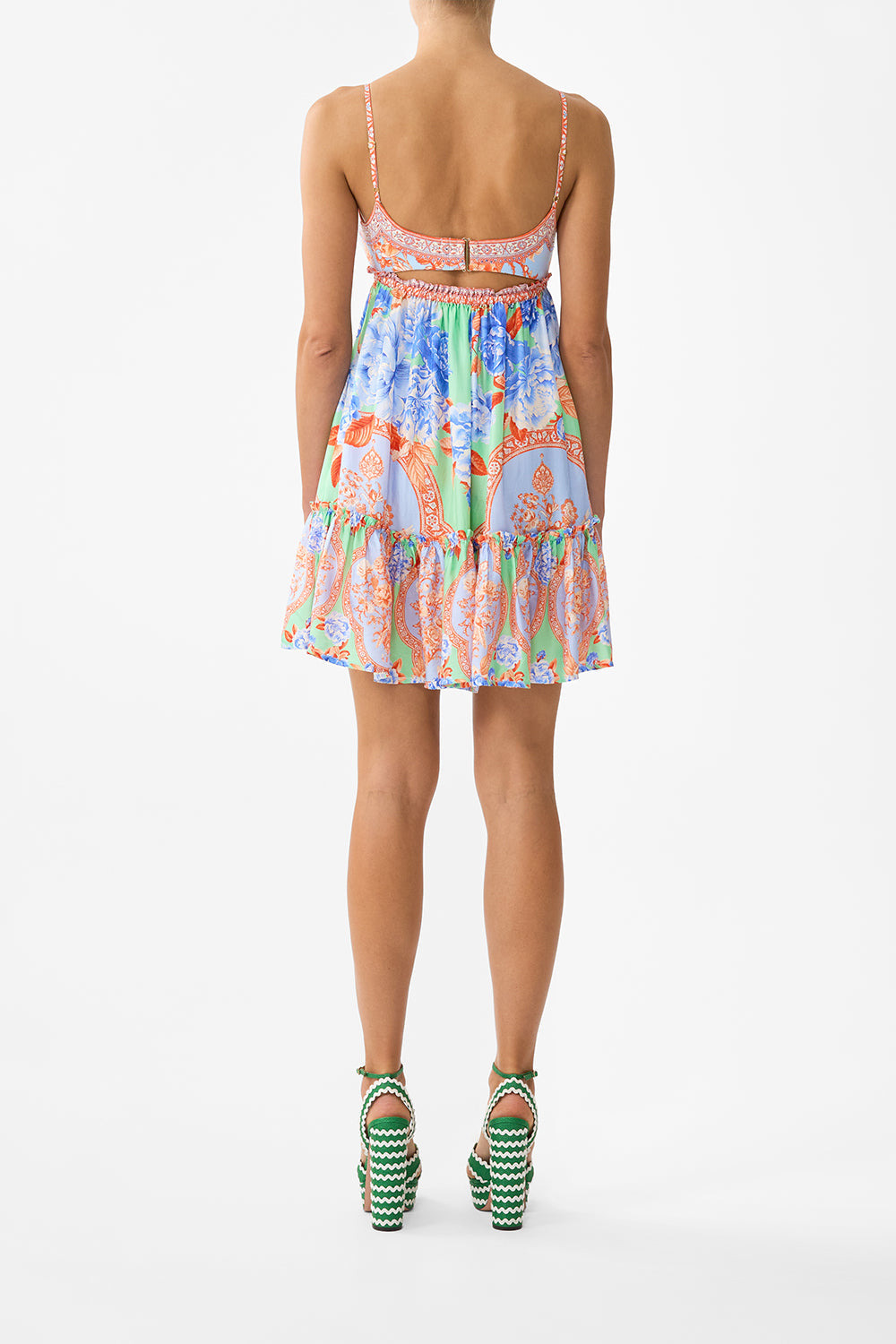 SHORT DRESS WITH JERSEY BODICE - 3