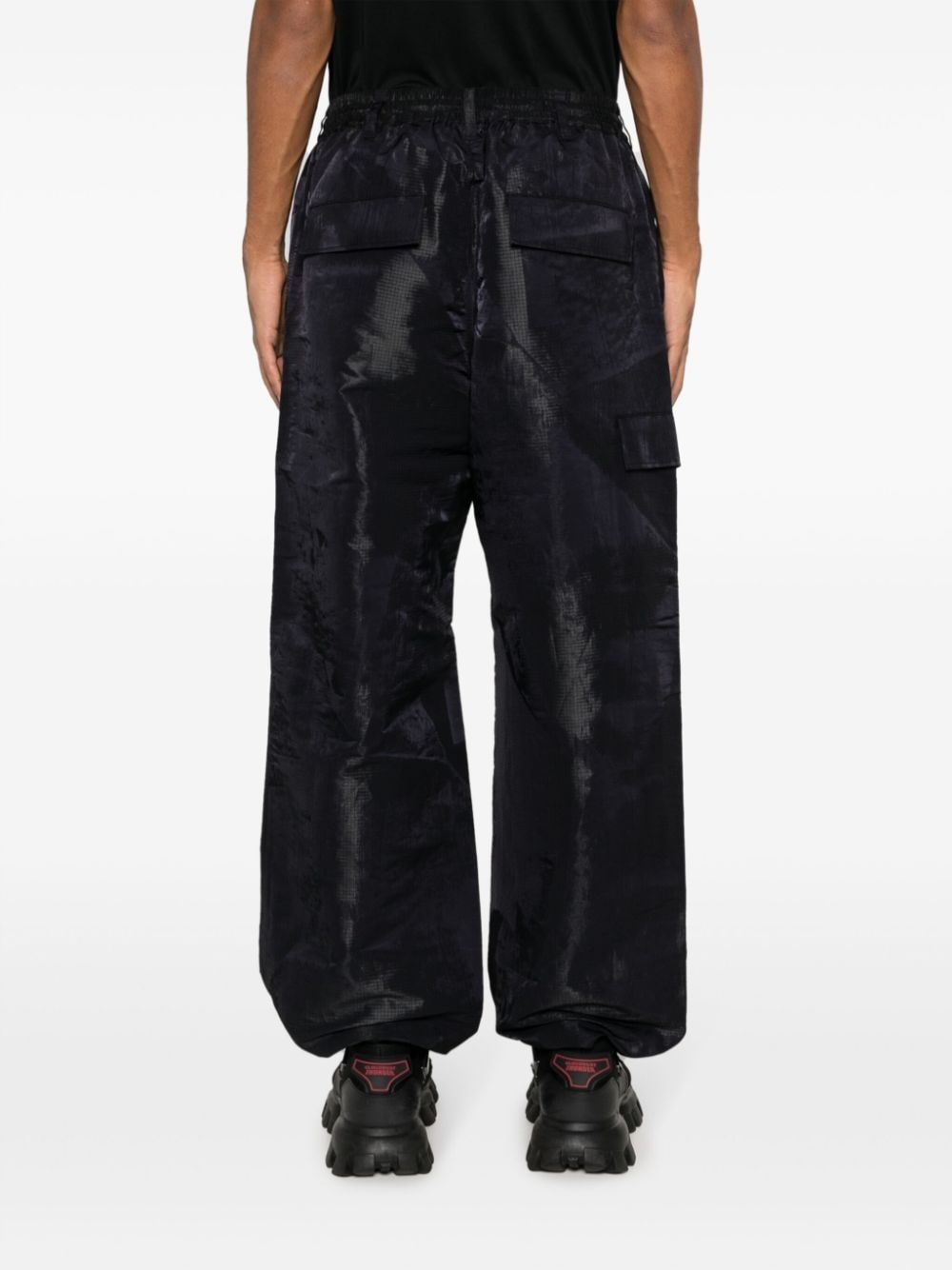 jacquard ripstop cargo trousers - 4