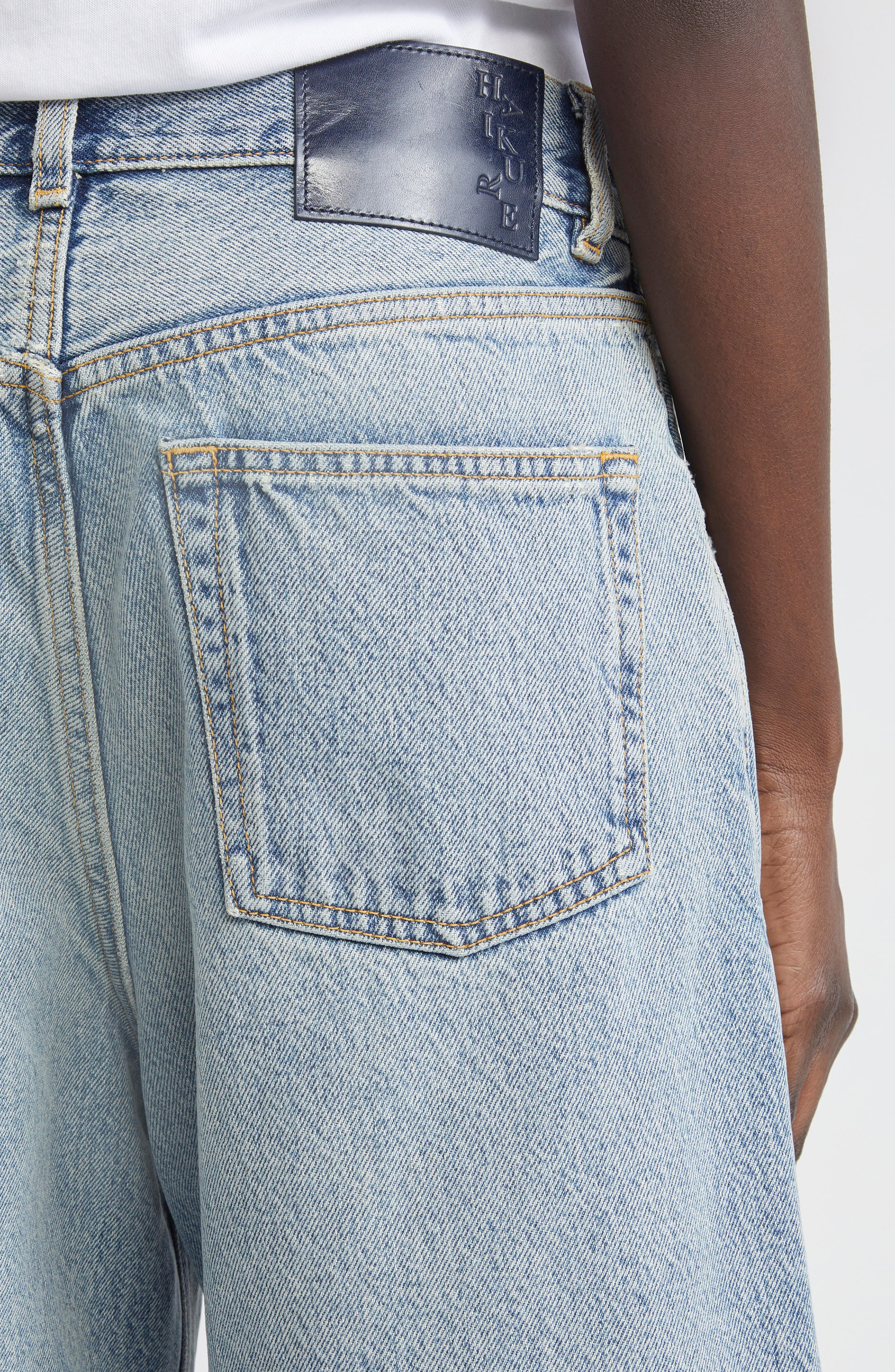 Haikure New Becky Wide Leg Denim Shorts in Authentic Wash at Nordstrom - 5