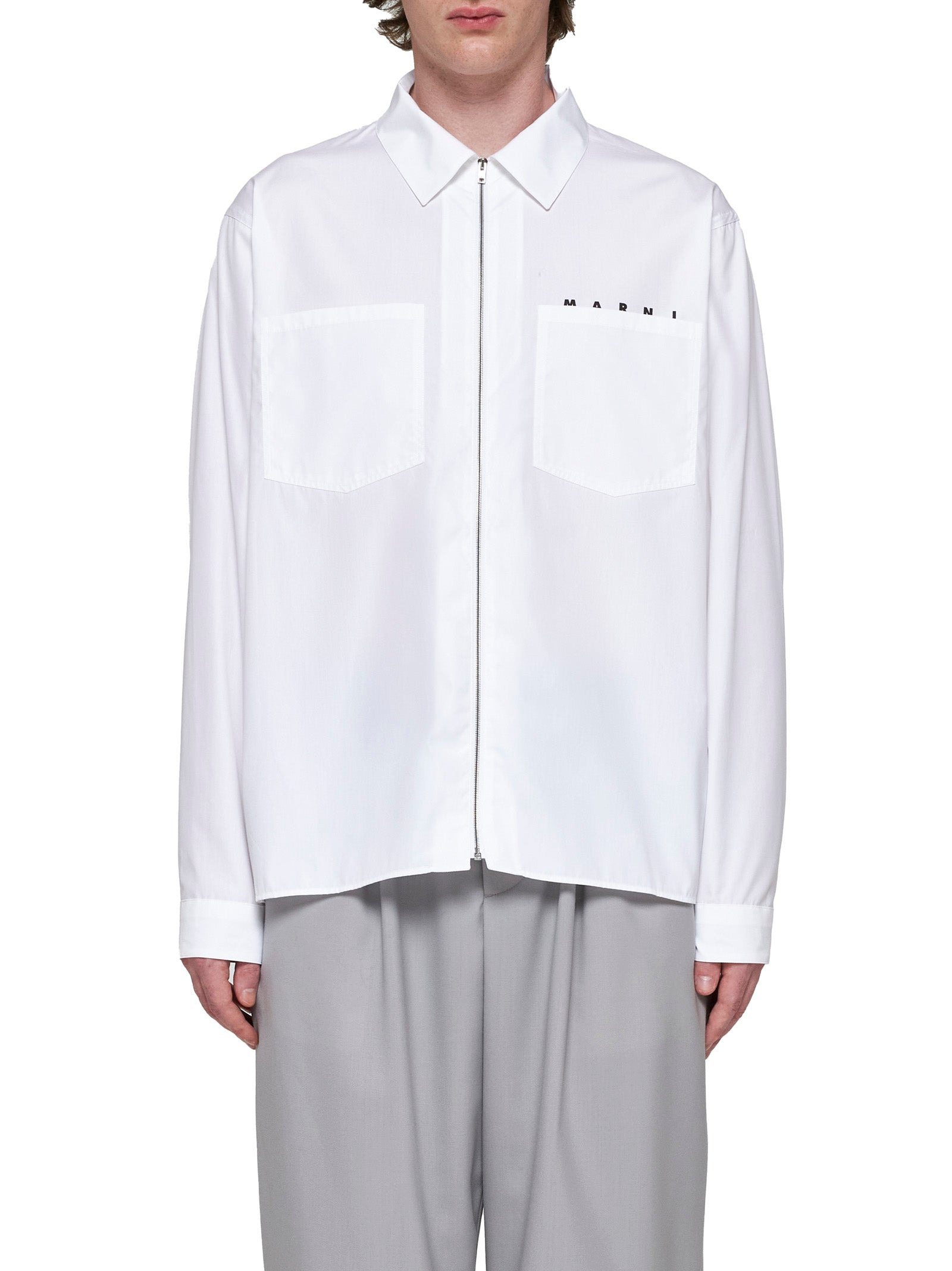Zip-up cotton shirt - 3