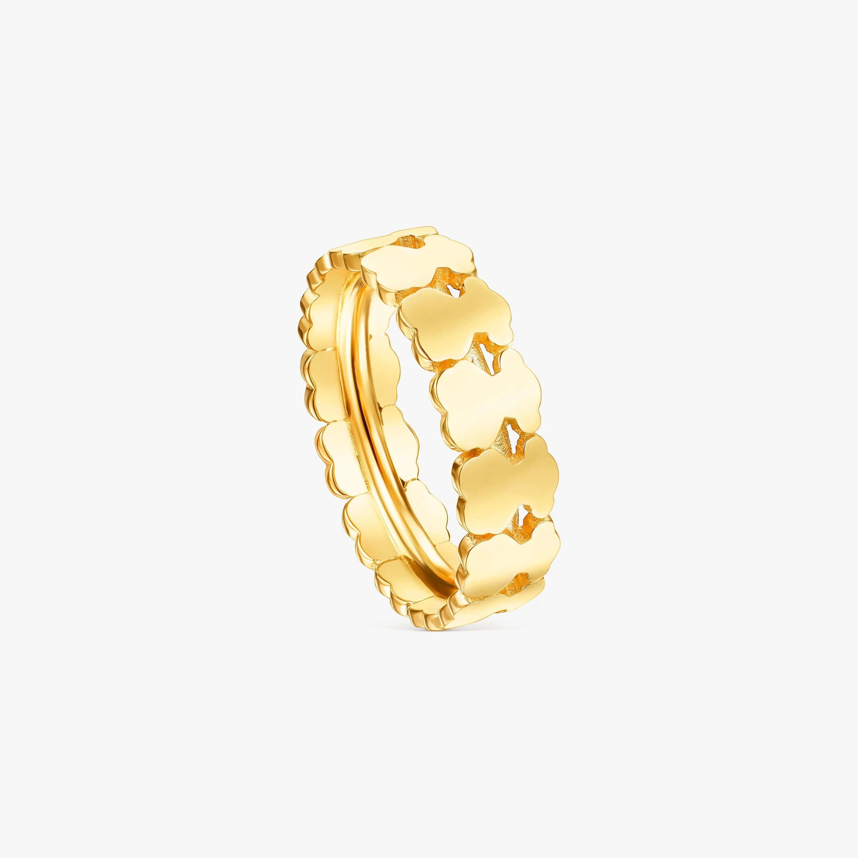 18K gold vermeil Straight hoop Ring - 1