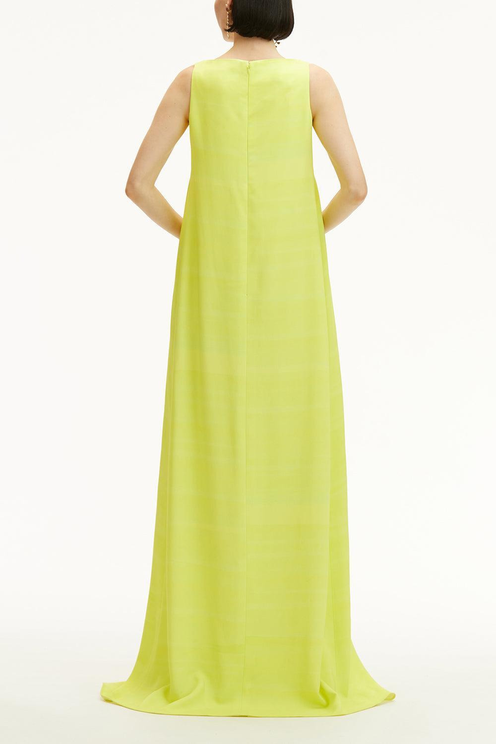 Sleeveless Scoop Neck Painted Roses Dress - 5