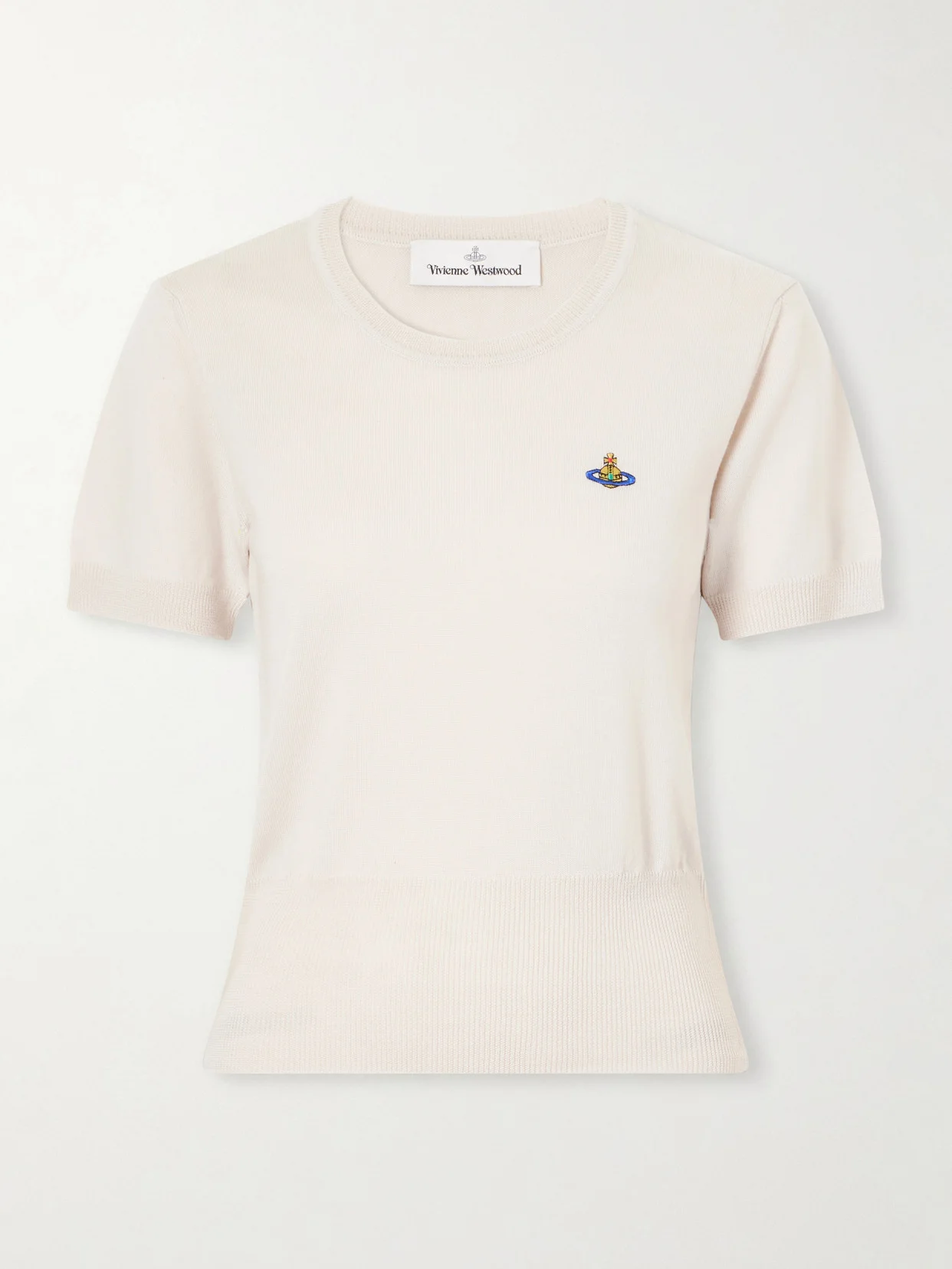 Bea Logo-embroidered Wool T-shirt - 1