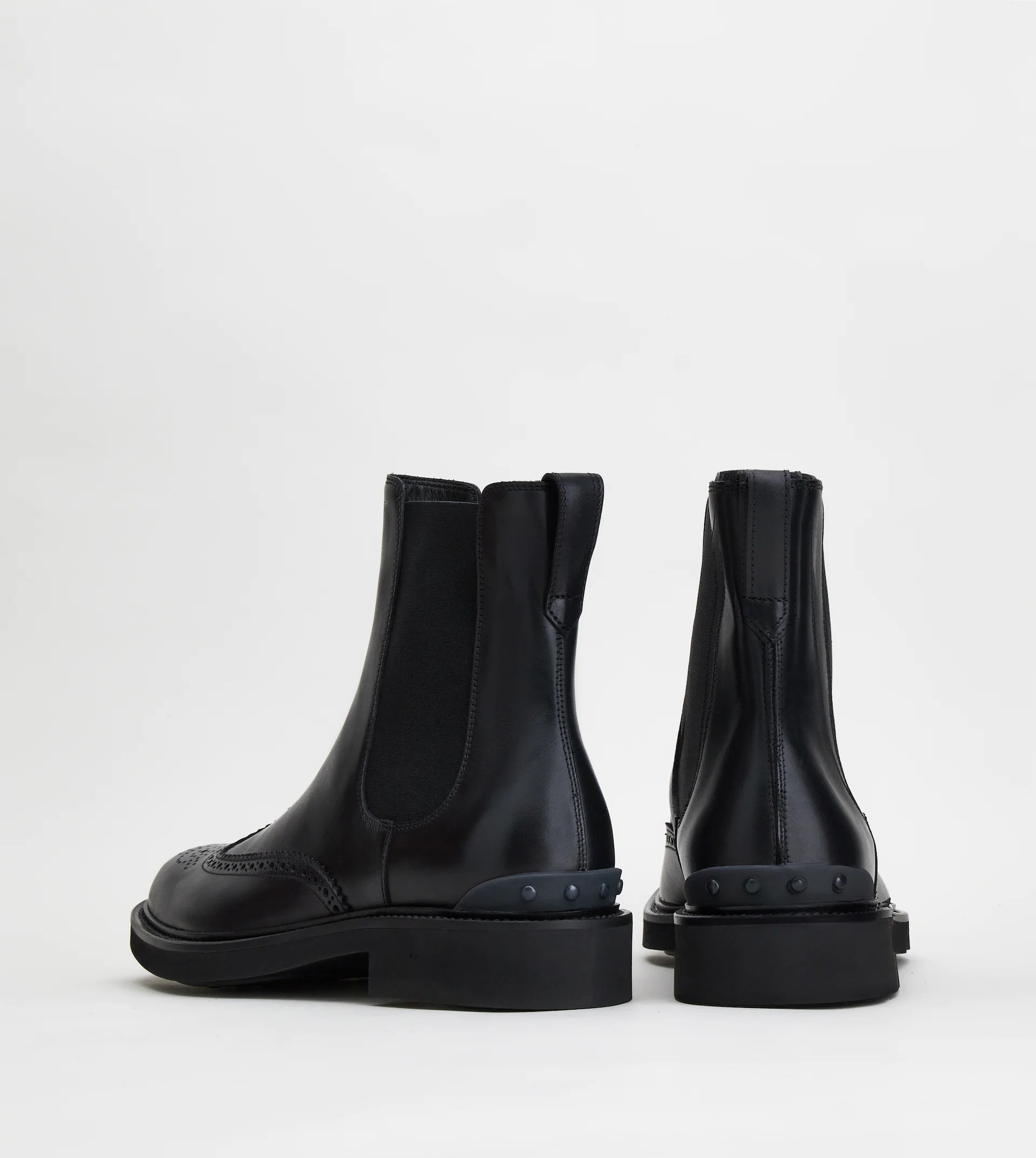 ANKLE BOOTS IN LEATHER - BLACK - 3