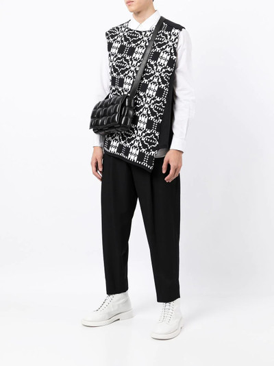 Comme des Garçons Homme Plus asymmetric digital-effect knit vest outlook