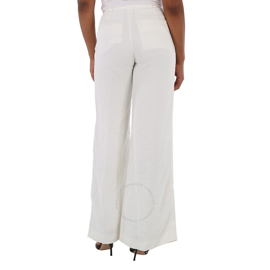 Chloe Ladies Iconic Milk Flared Ribbed Trousers - 3